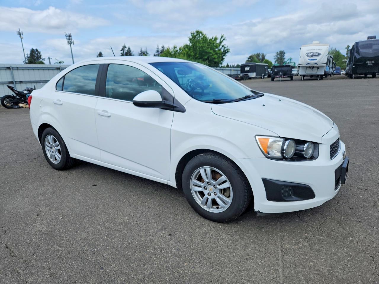 2012 Chevrolet Sonic Lt White vin: 1G1JC5SH5C4155046