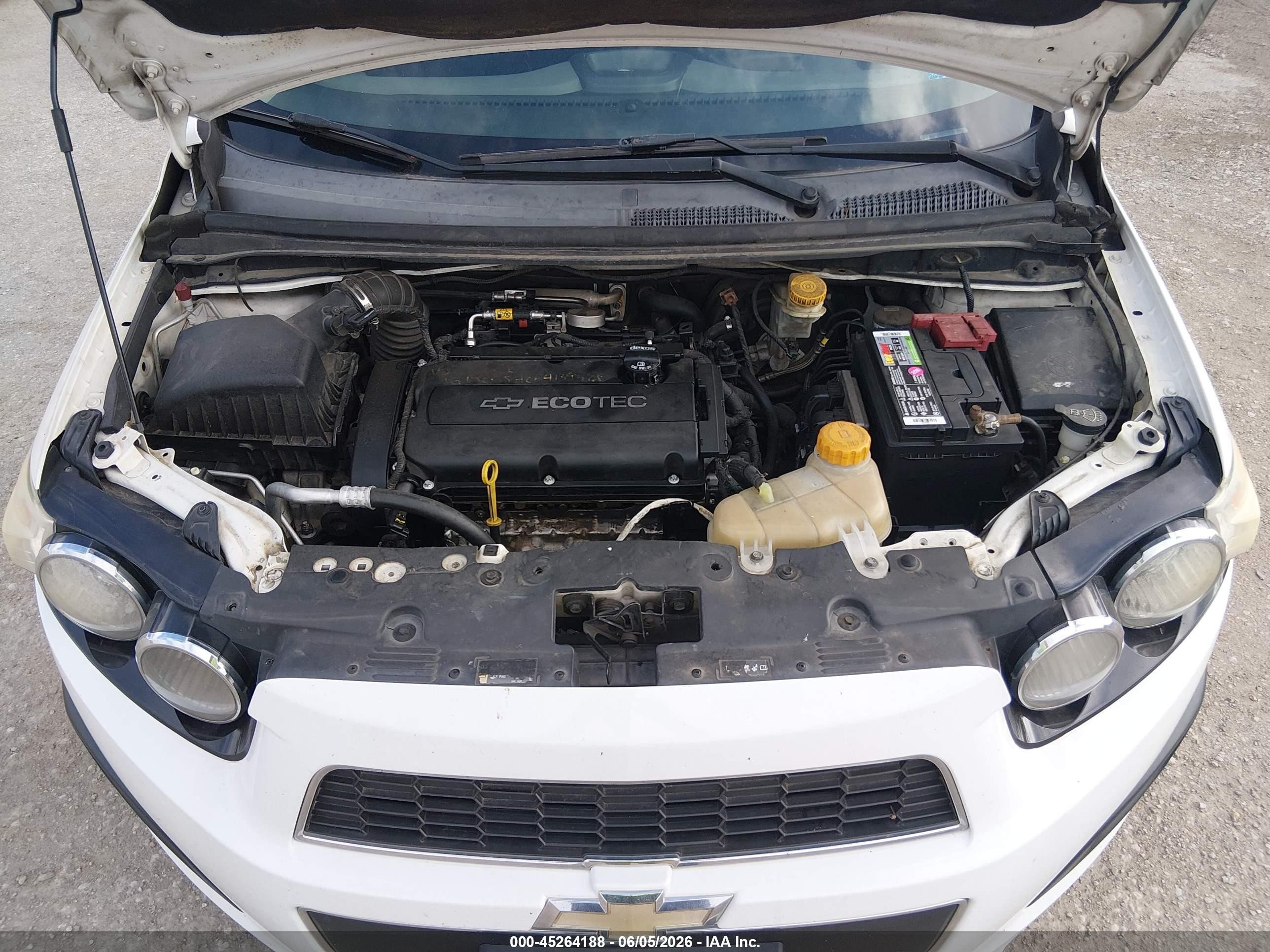 2012 Chevrolet Sonic 2lt White vin: 1G1JC5SH5C4155418