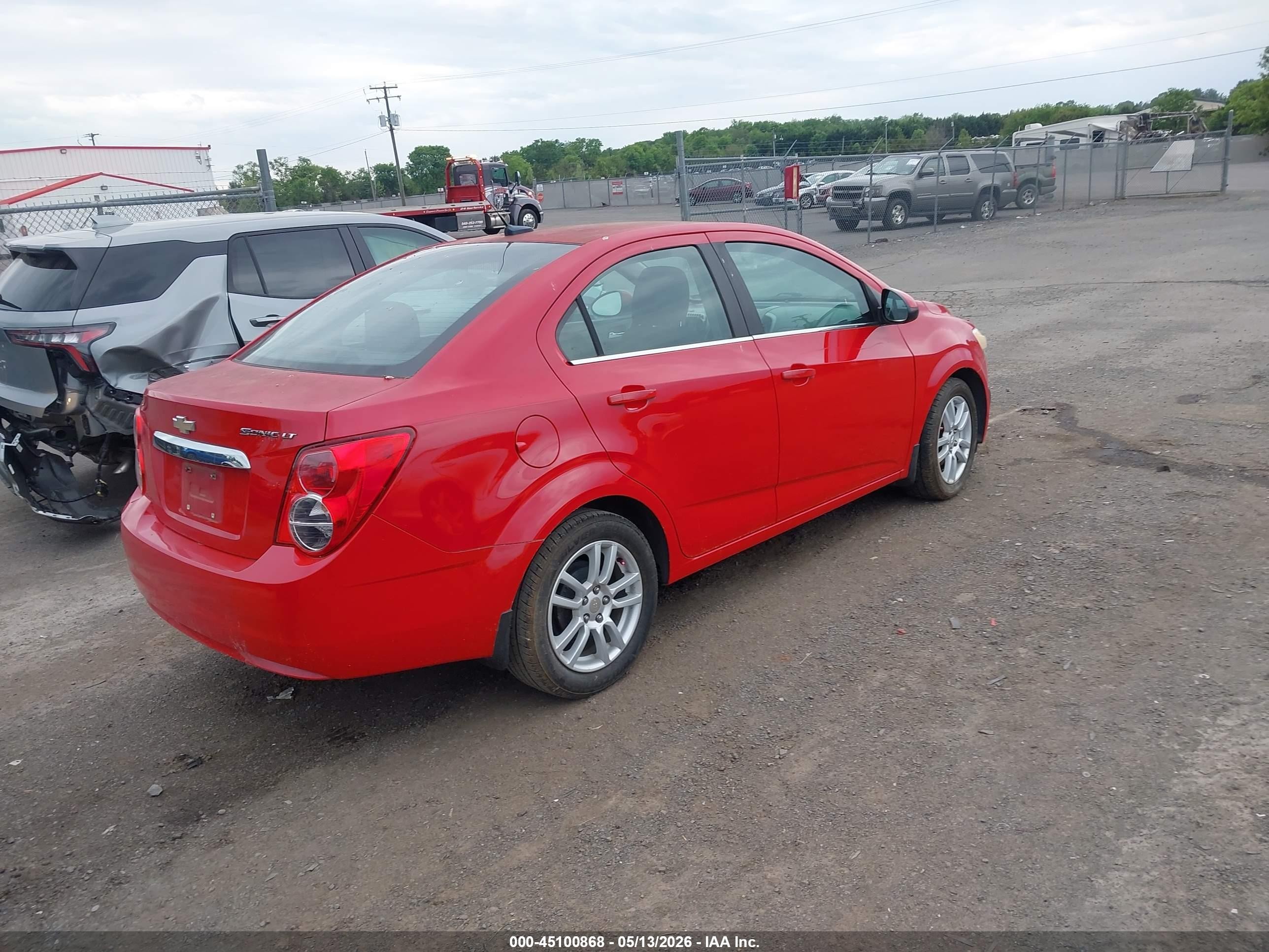 2012 Chevrolet Sonic 2lt Красный vin: 1G1JC5SH5C4208649
