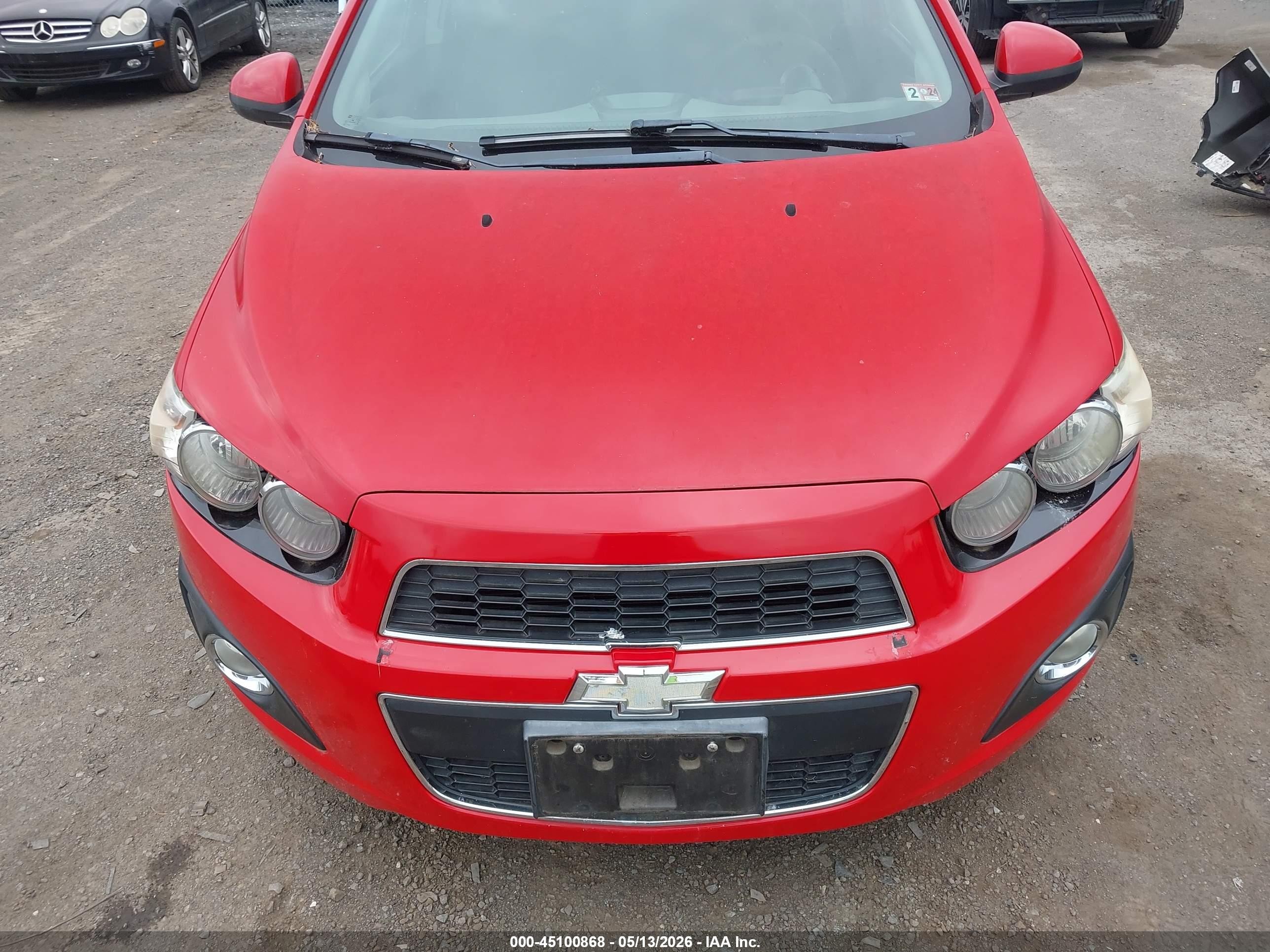 2012 Chevrolet Sonic 2lt Красный vin: 1G1JC5SH5C4208649