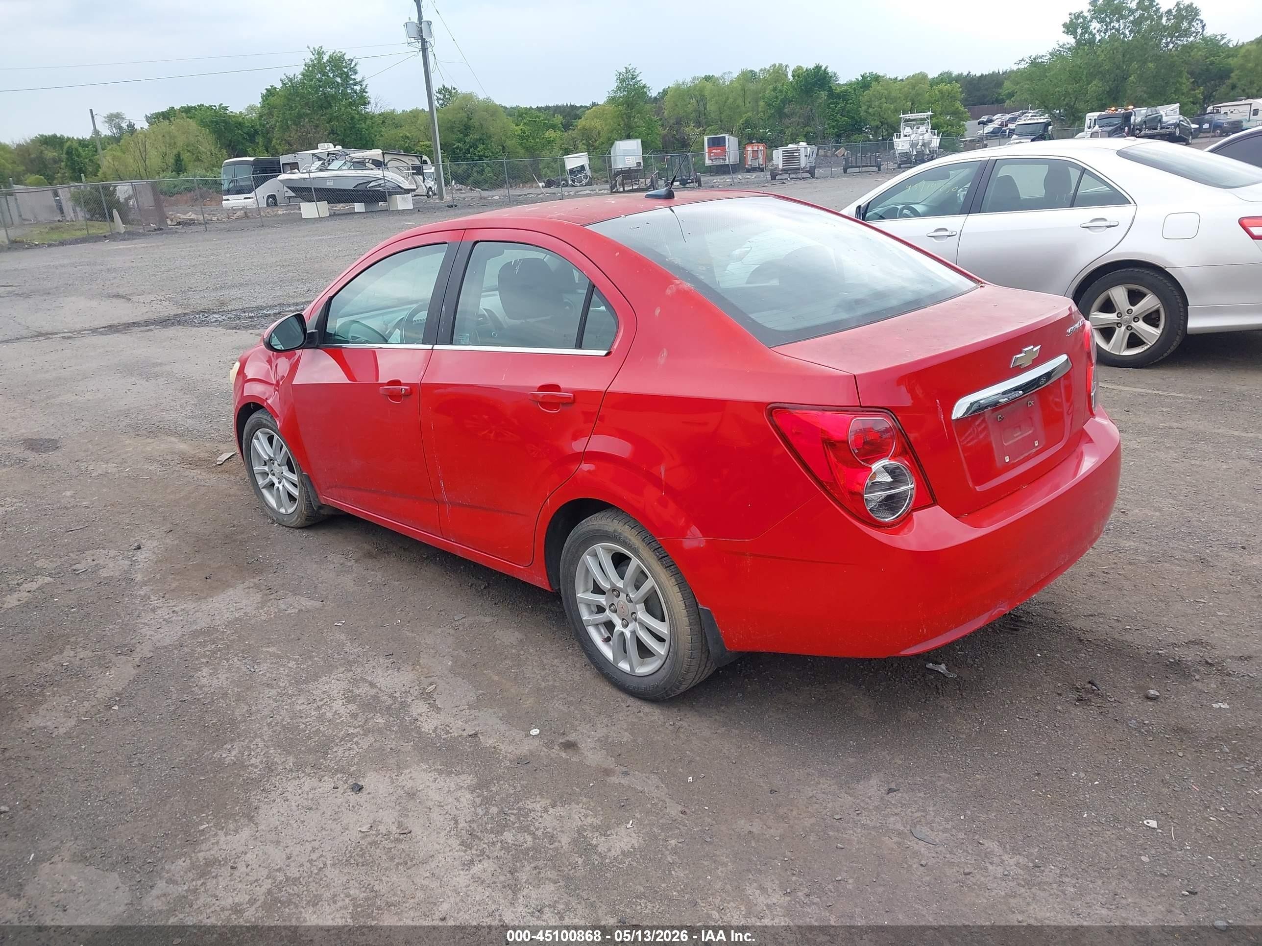 2012 Chevrolet Sonic 2lt Красный vin: 1G1JC5SH5C4208649