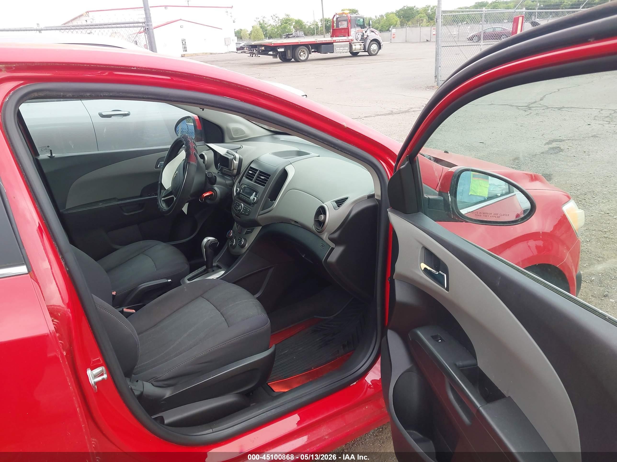 2012 Chevrolet Sonic 2lt Красный vin: 1G1JC5SH5C4208649