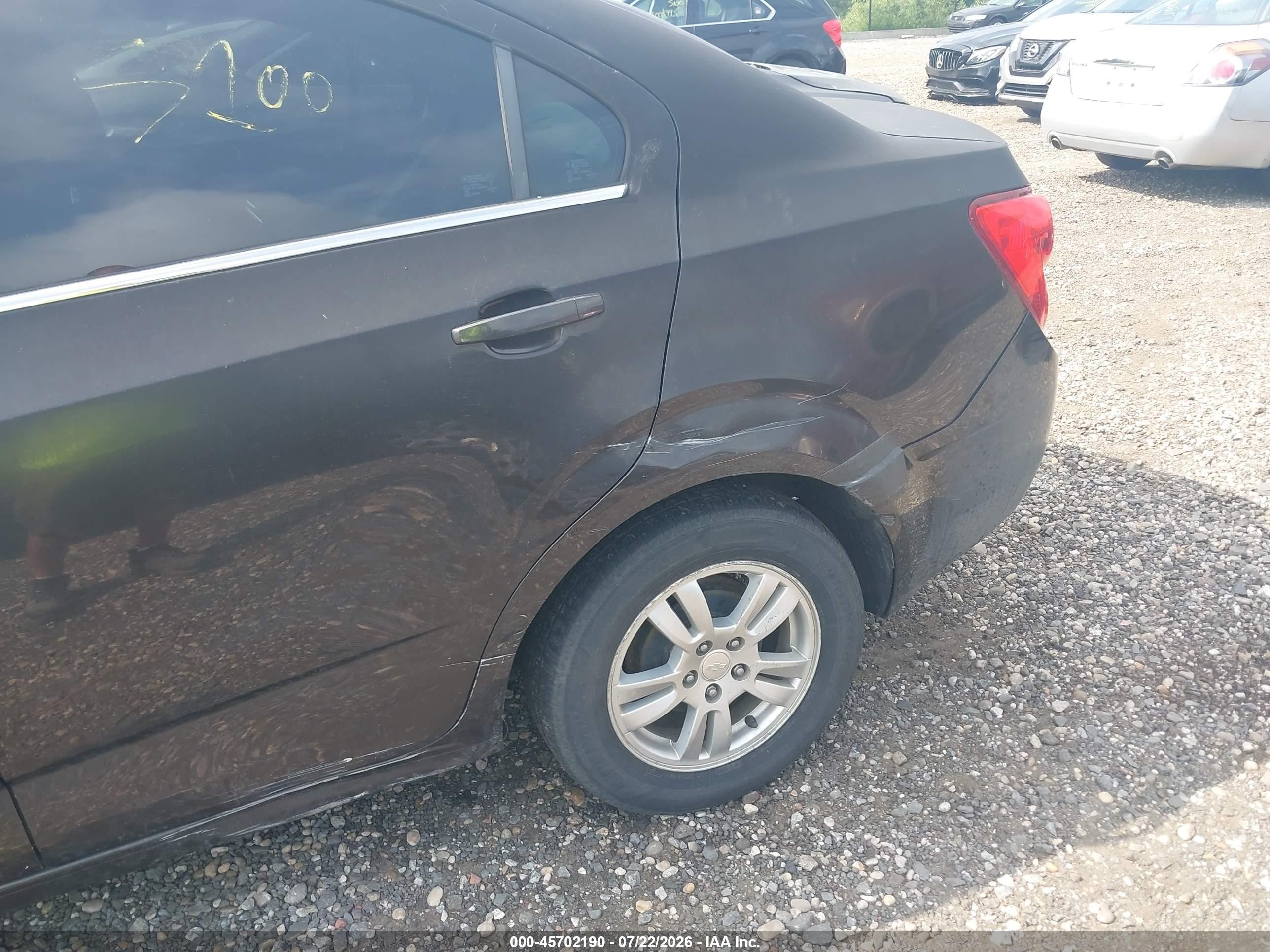 2013 Chevrolet Sonic Lt Auto Черный vin: 1G1JC5SH5D4189148