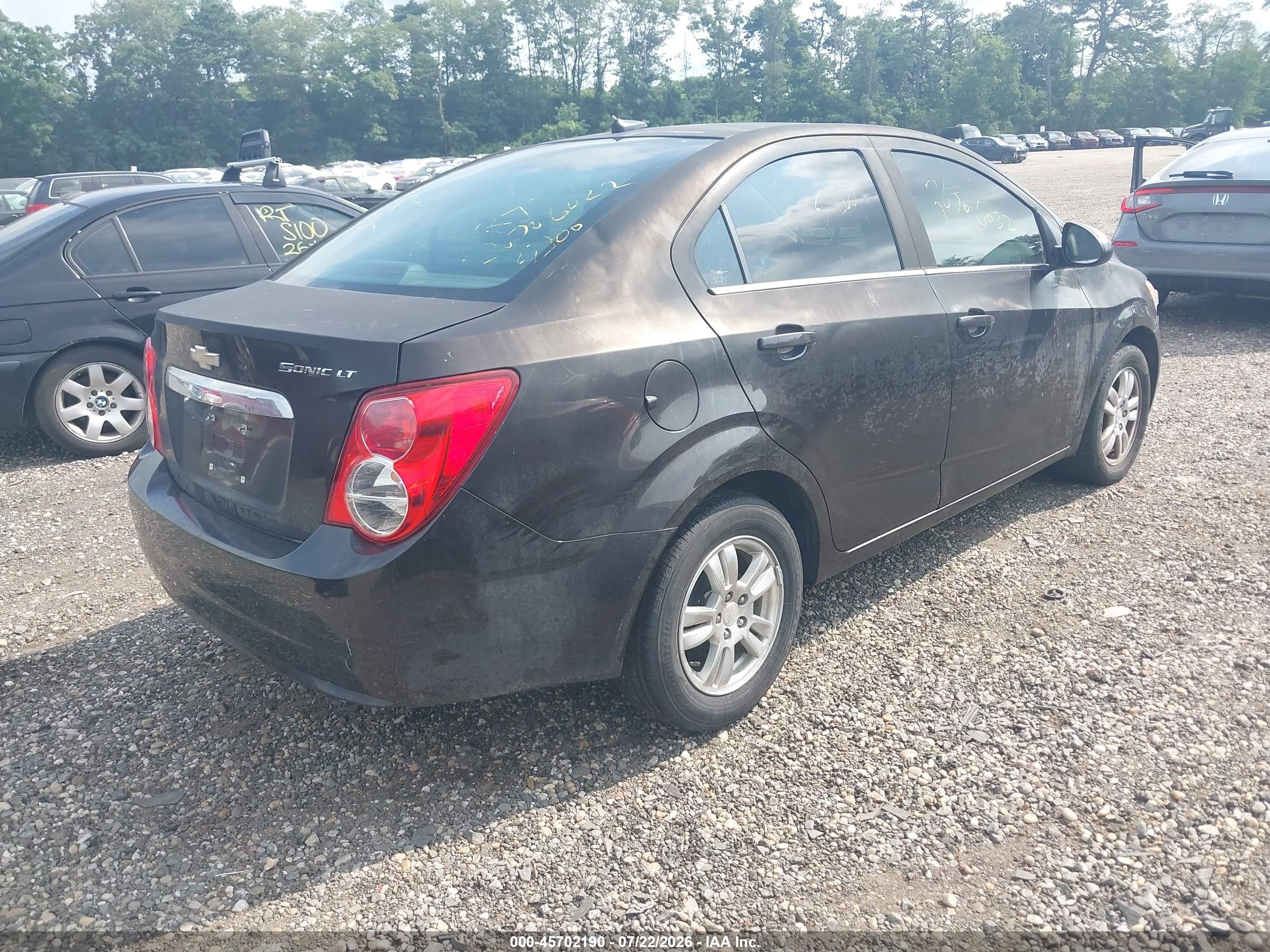 2013 Chevrolet Sonic Lt Auto Черный vin: 1G1JC5SH5D4189148