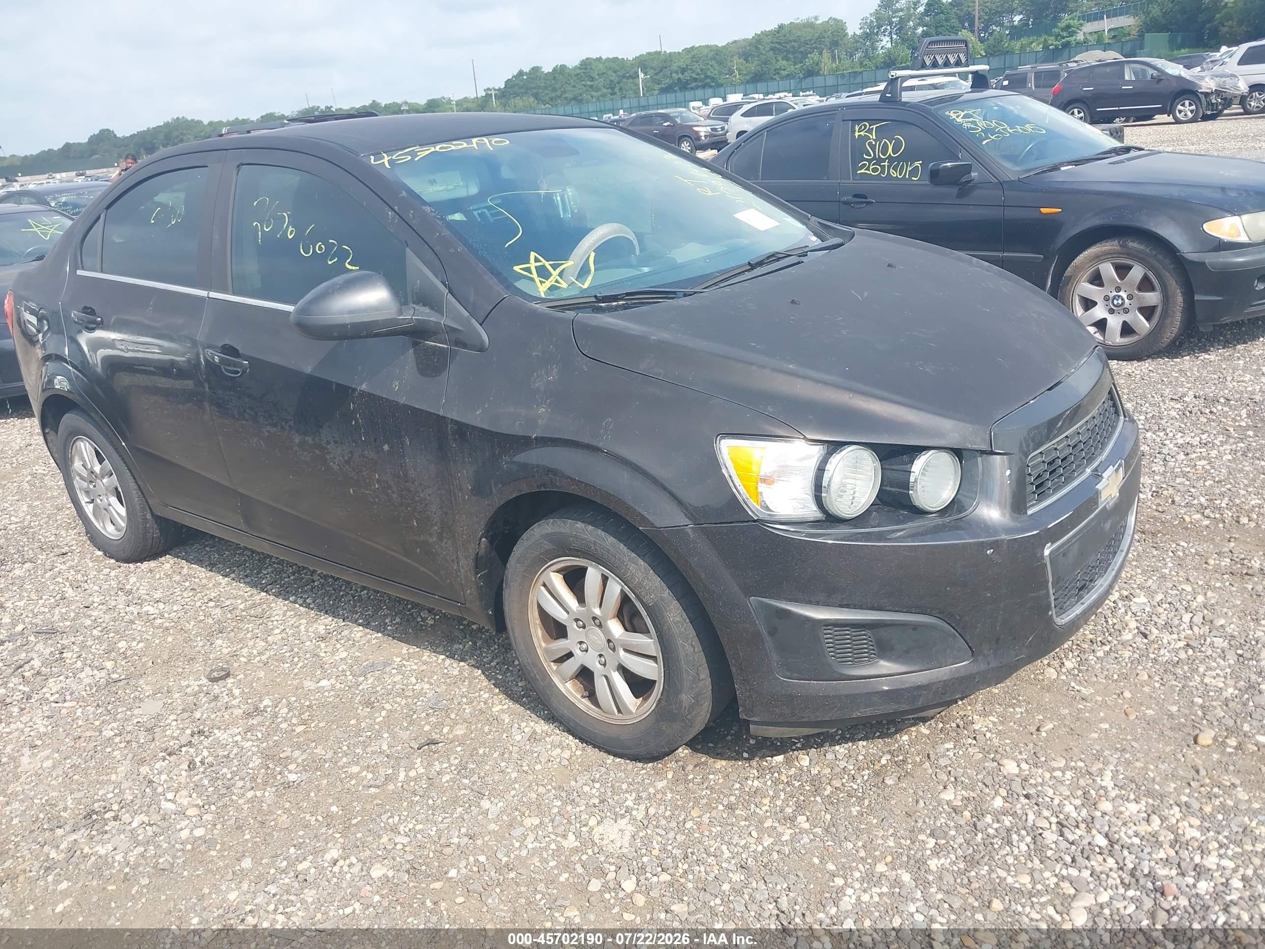 2013 Chevrolet Sonic Lt Auto Черный vin: 1G1JC5SH5D4189148