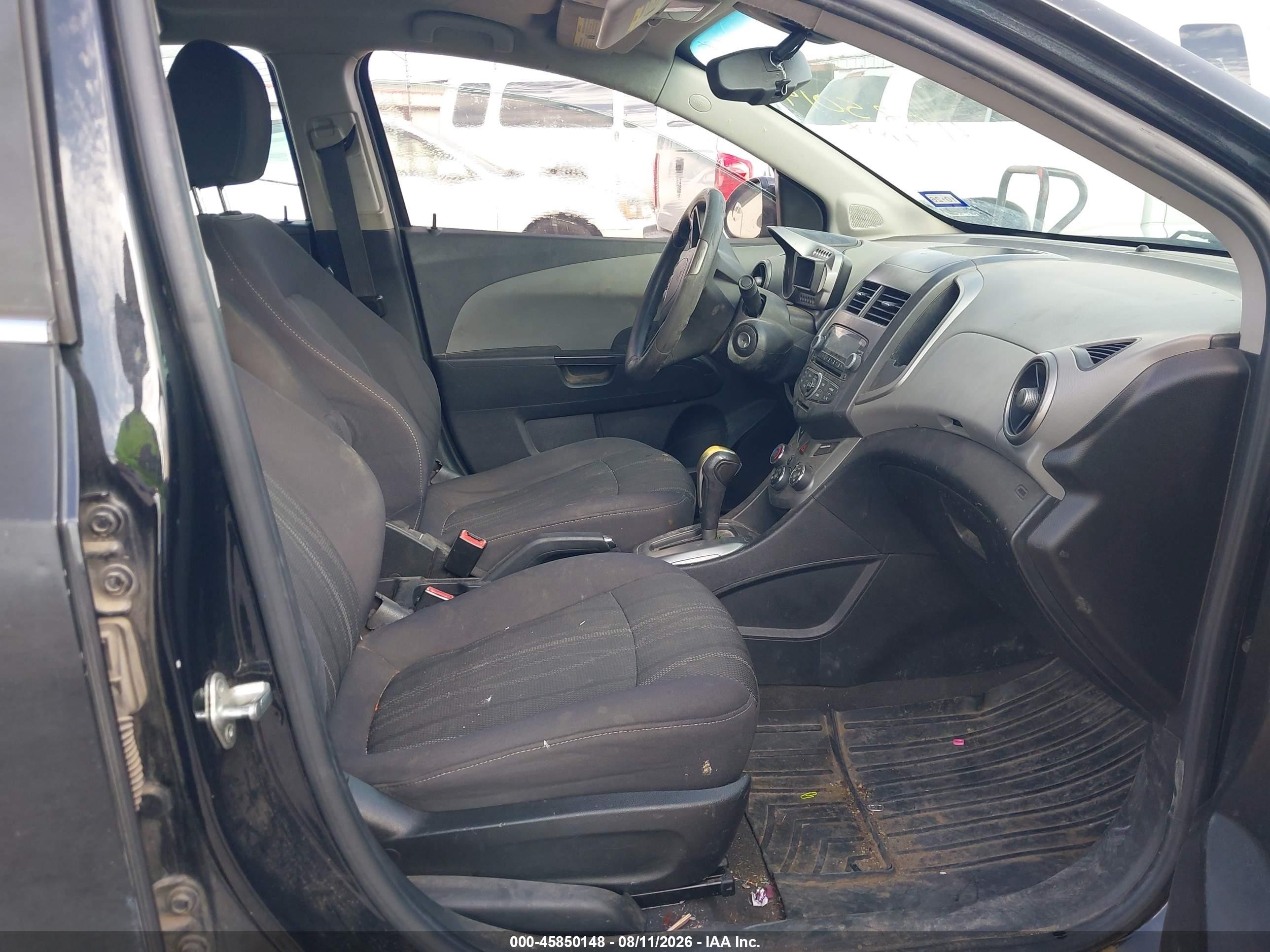 2013 Chevrolet Sonic Lt Auto Black vin: 1G1JC5SH5D4226554