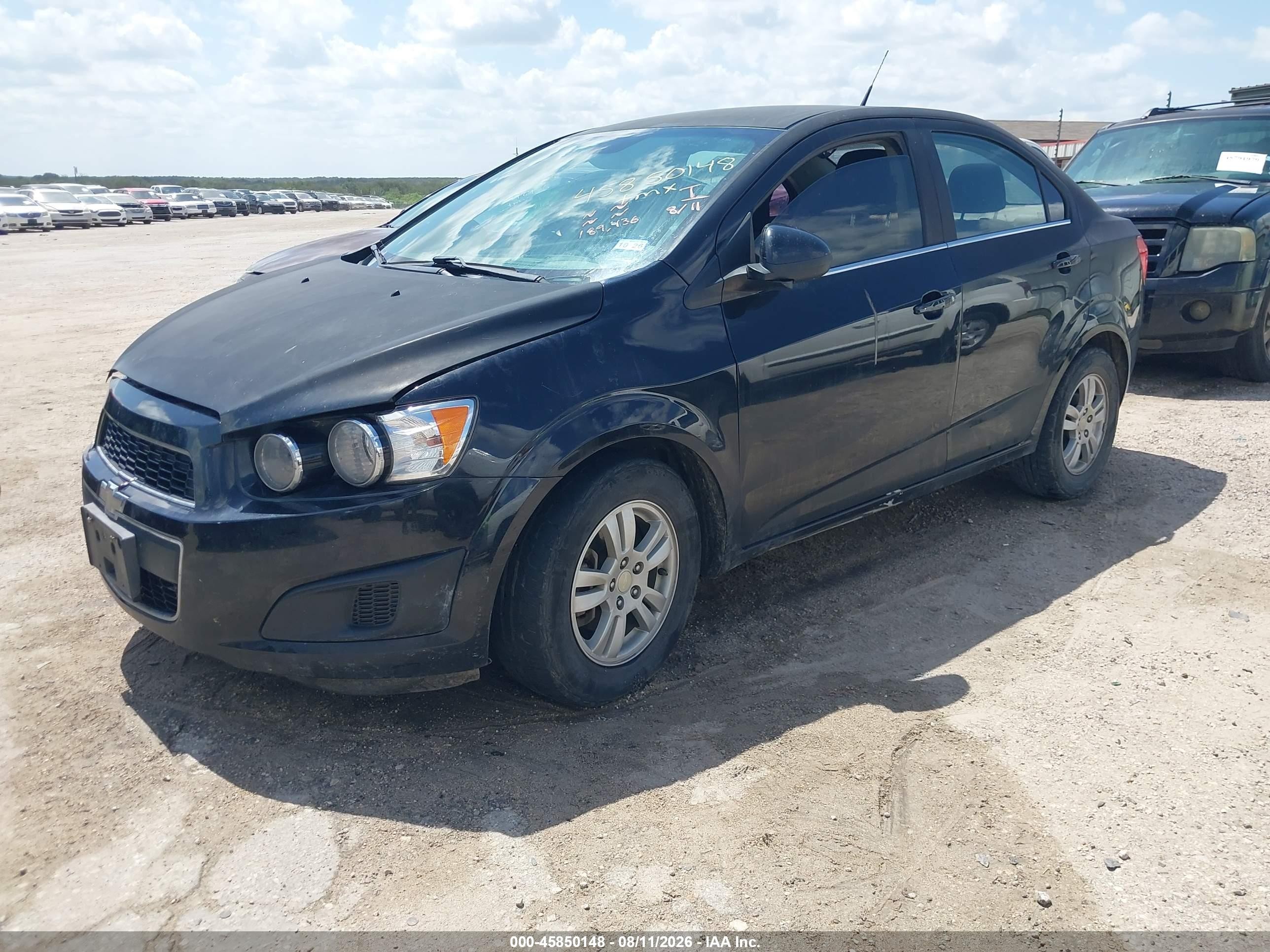 2013 Chevrolet Sonic Lt Auto Black vin: 1G1JC5SH5D4226554