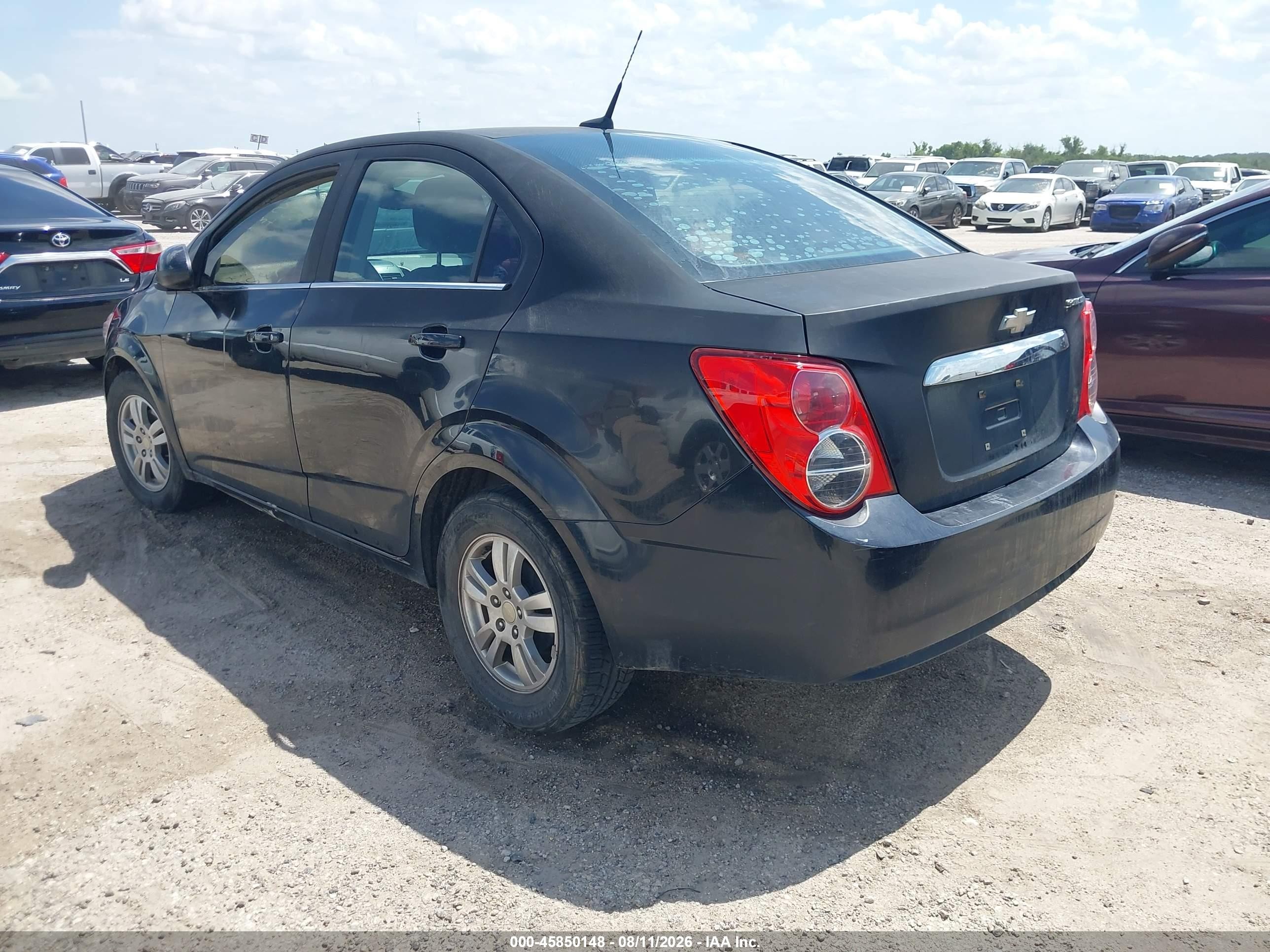 2013 Chevrolet Sonic Lt Auto Black vin: 1G1JC5SH5D4226554