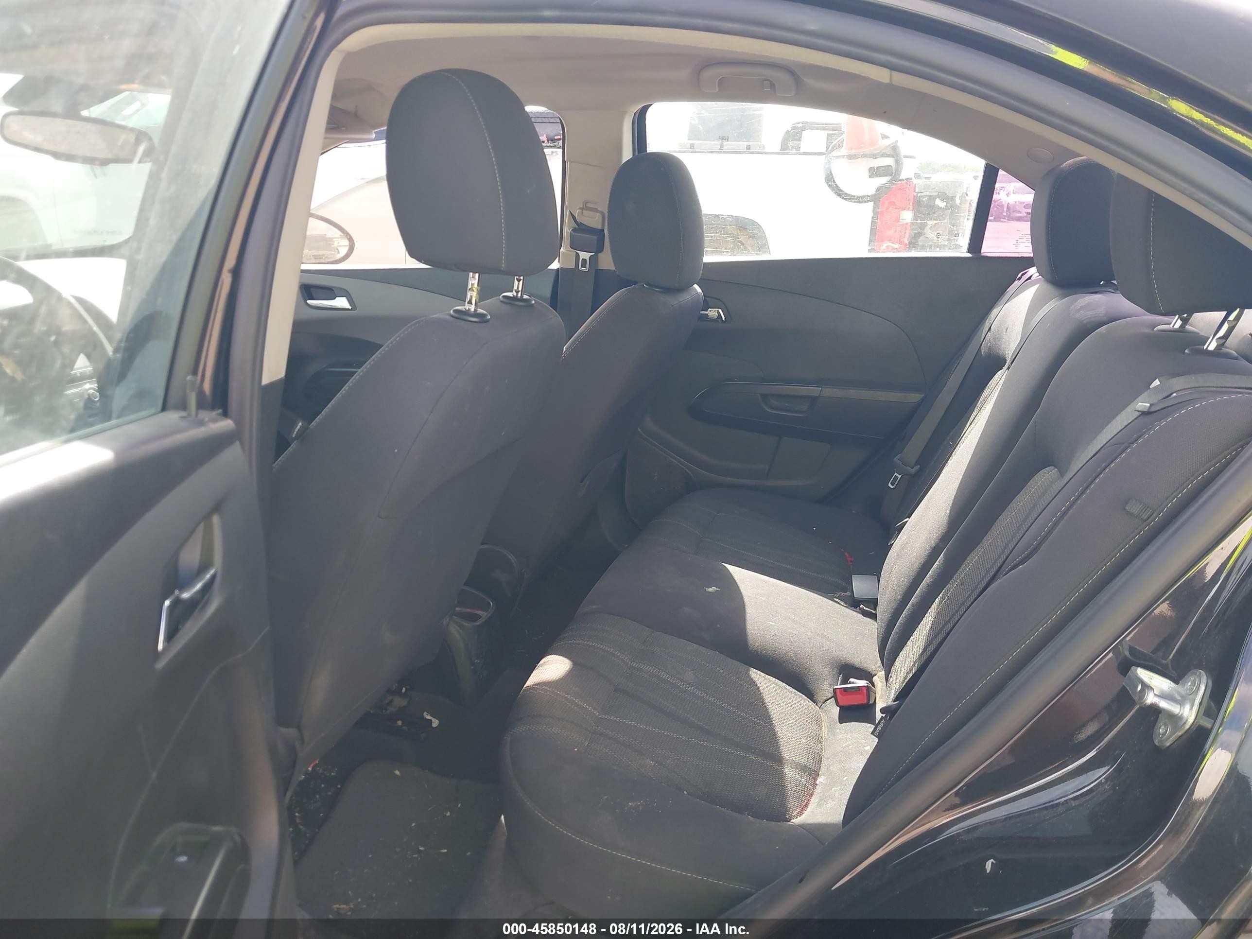 2013 Chevrolet Sonic Lt Auto Black vin: 1G1JC5SH5D4226554