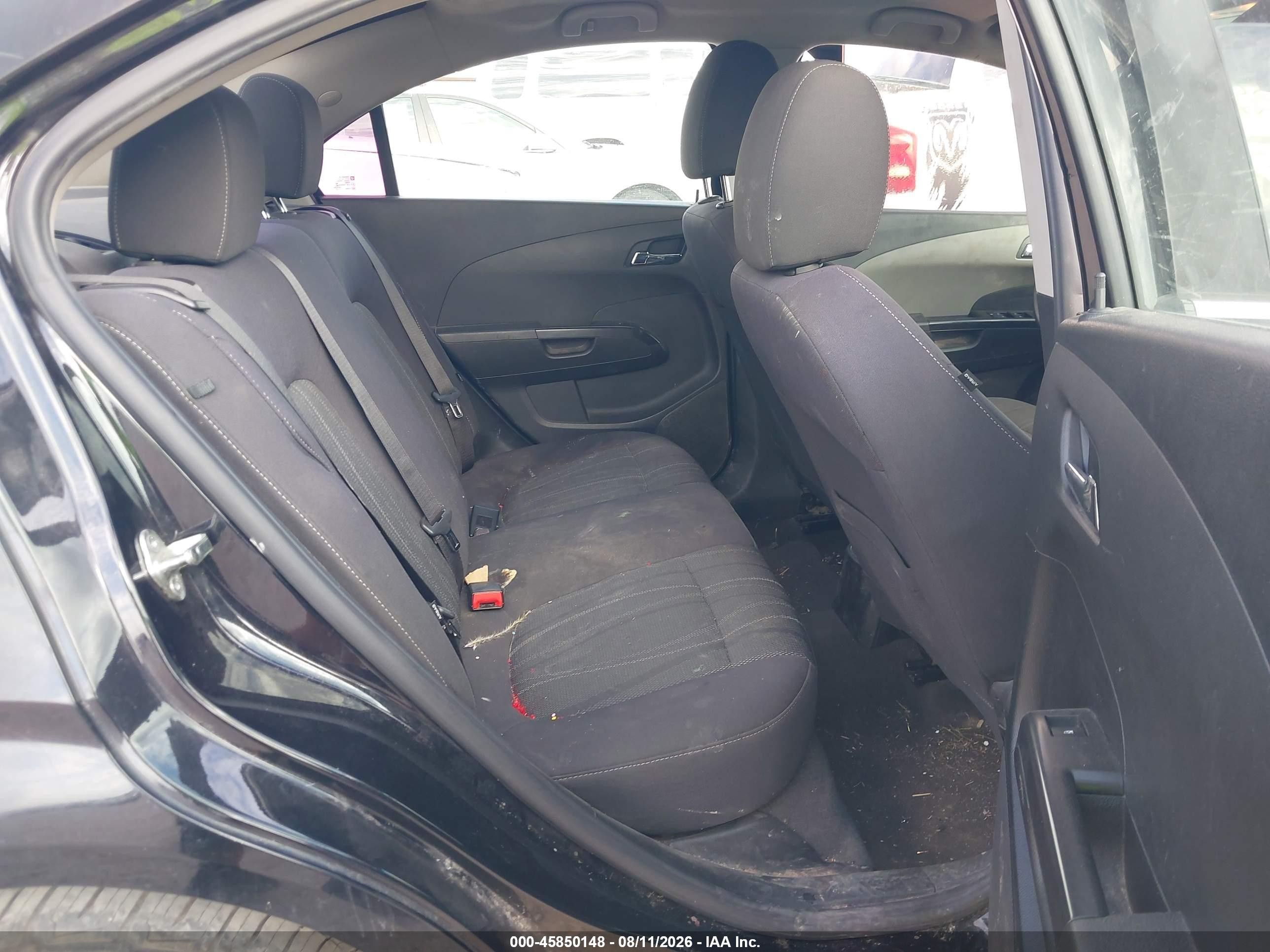 2013 Chevrolet Sonic Lt Auto Black vin: 1G1JC5SH5D4226554