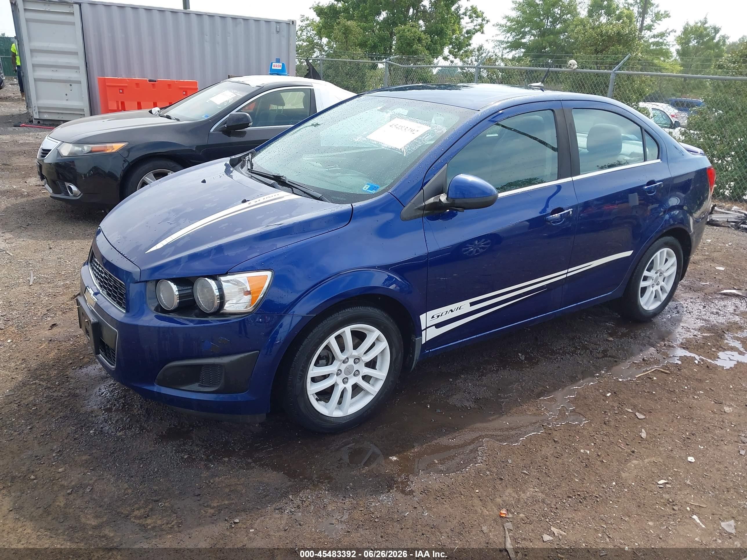 2014 Chevrolet Sonic Lt Auto Navy vin: 1G1JC5SH5E4138704