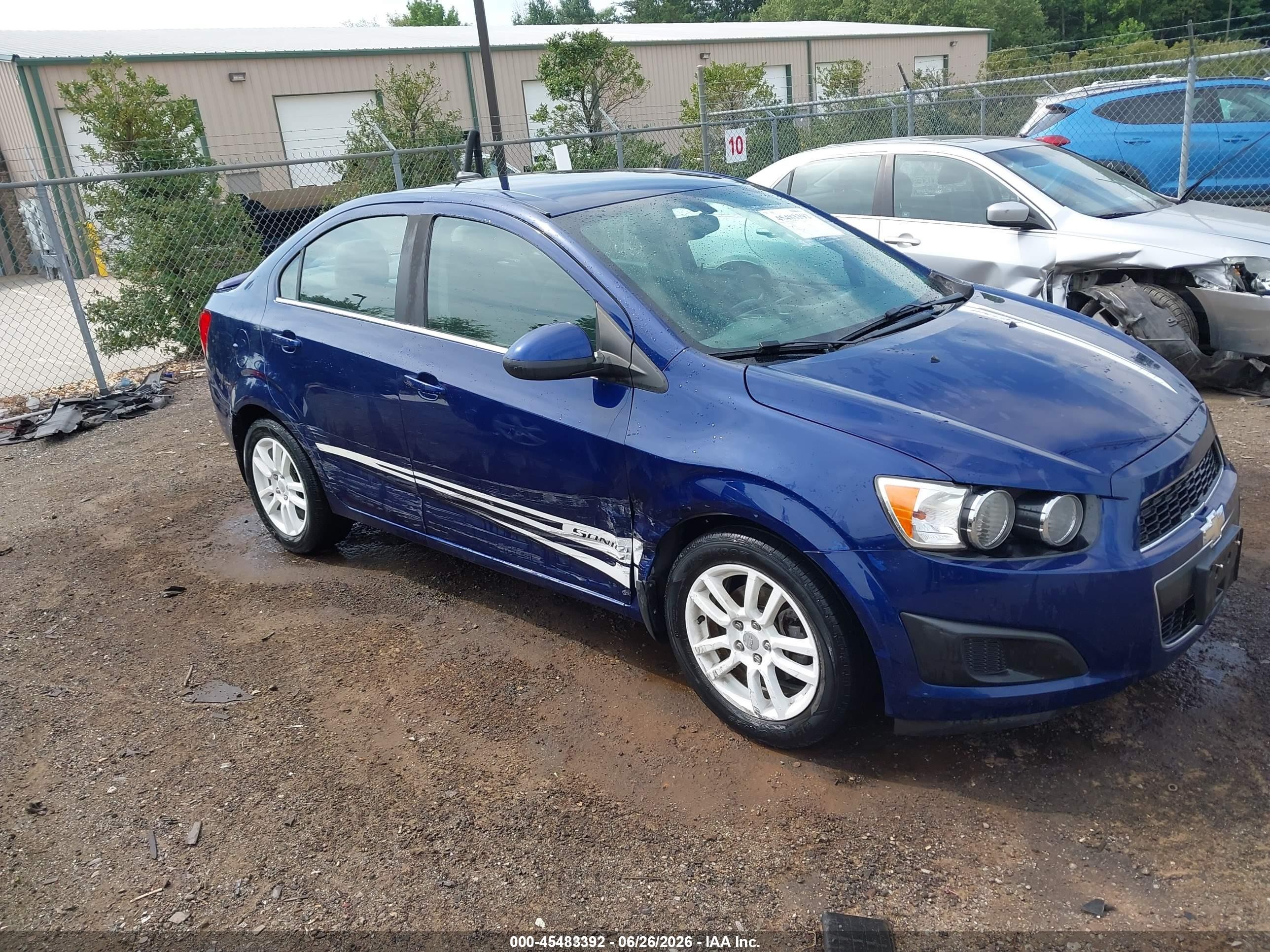 2014 Chevrolet Sonic Lt Auto Navy vin: 1G1JC5SH5E4138704
