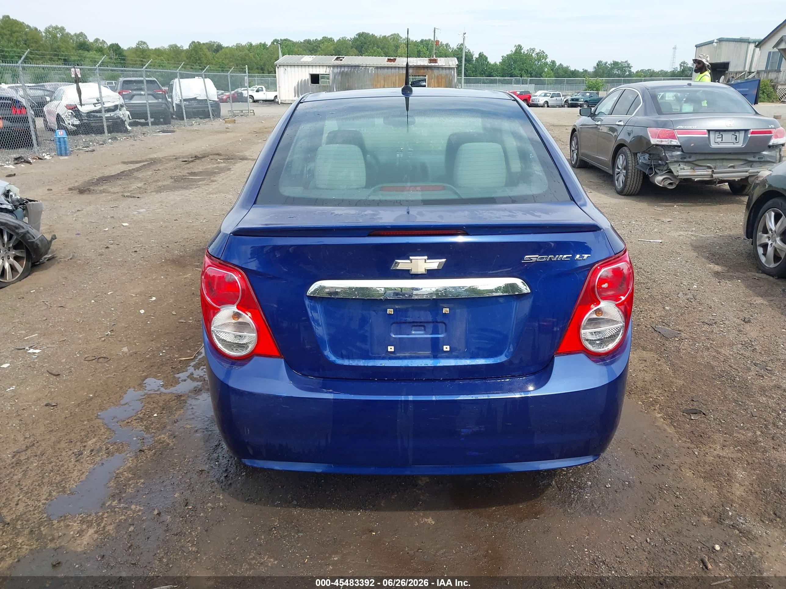 2014 Chevrolet Sonic Lt Auto Navy vin: 1G1JC5SH5E4138704