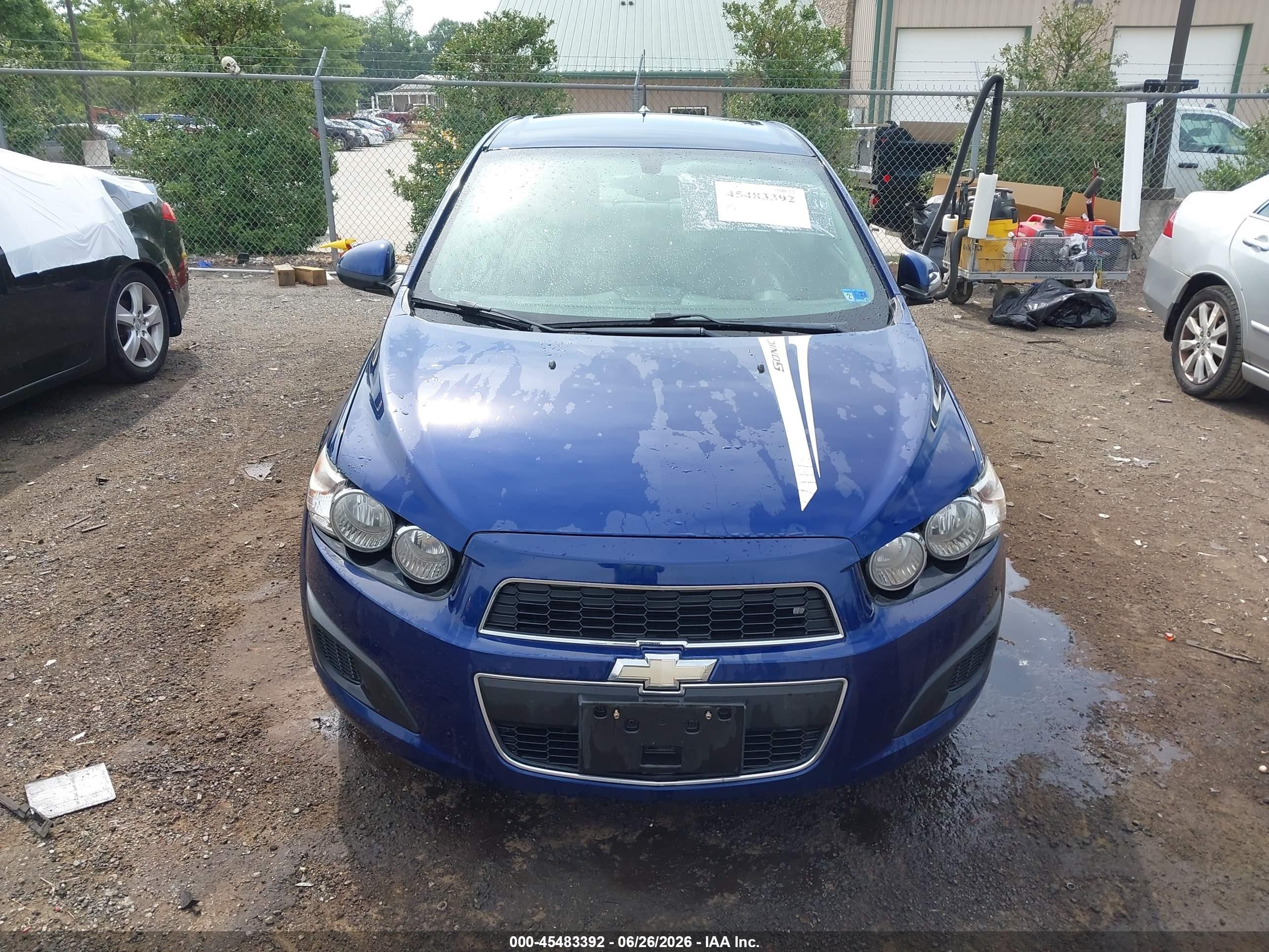 2014 Chevrolet Sonic Lt Auto Navy vin: 1G1JC5SH5E4138704
