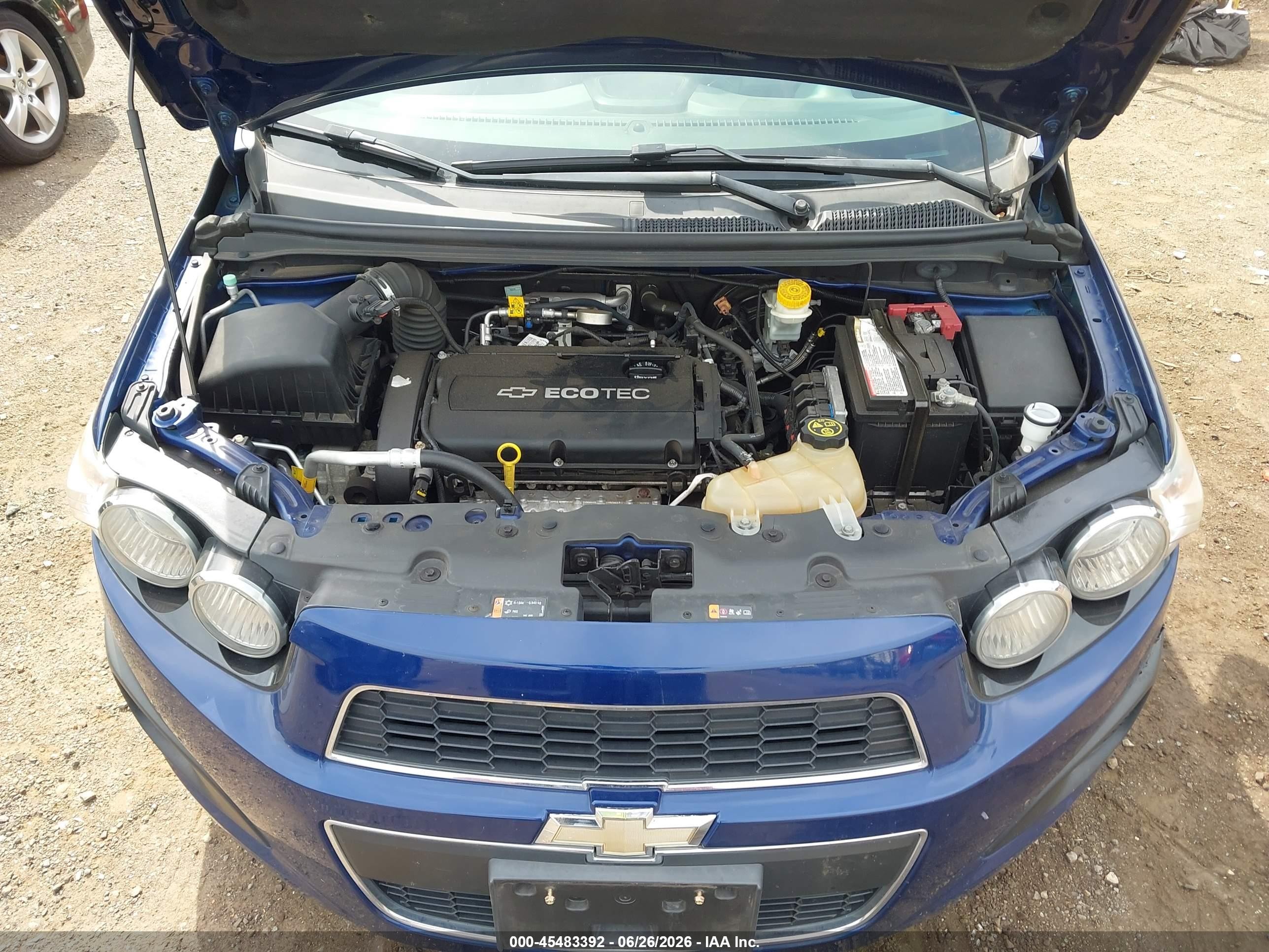 2014 Chevrolet Sonic Lt Auto Navy vin: 1G1JC5SH5E4138704