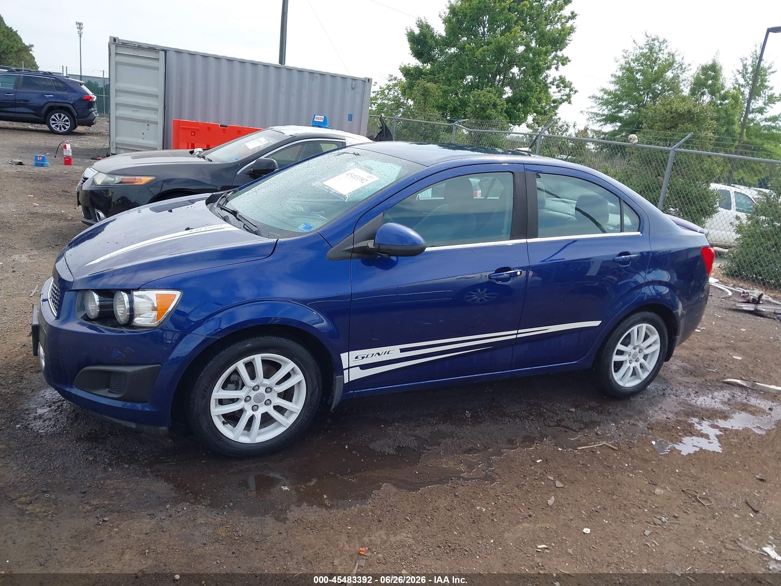 2014 Chevrolet Sonic Lt Auto Navy vin: 1G1JC5SH5E4138704