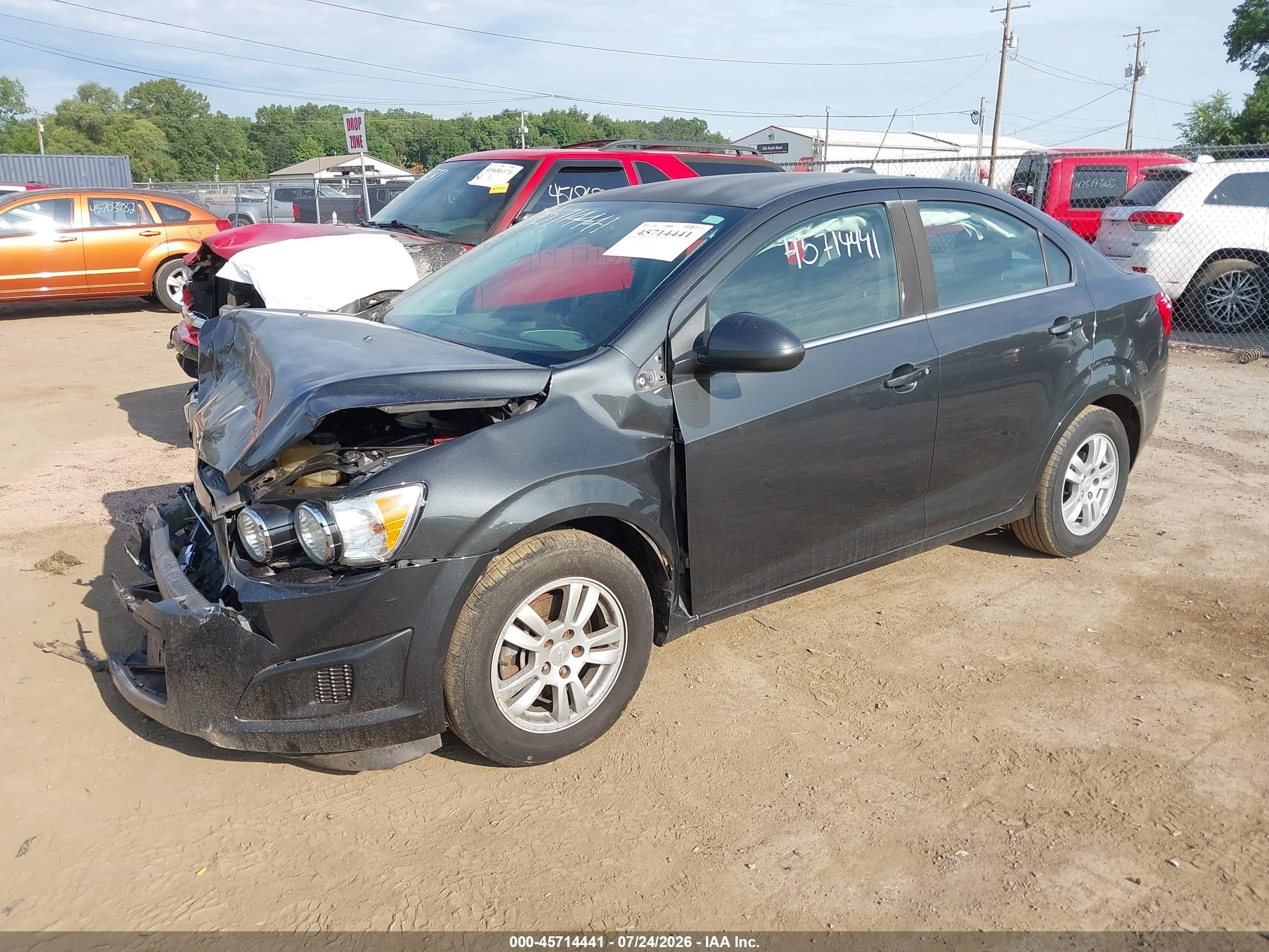 2015 Chevrolet Sonic Lt Auto Gray vin: 1G1JC5SH5F4178041