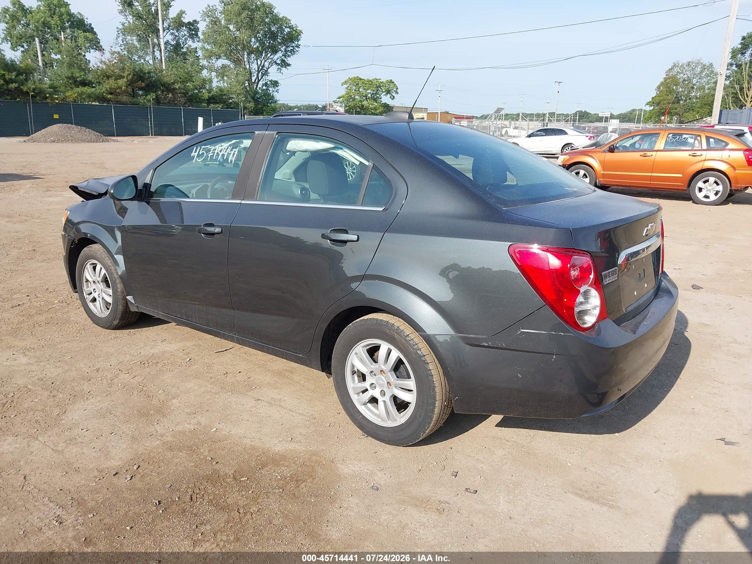 2015 Chevrolet Sonic Lt Auto Gray vin: 1G1JC5SH5F4178041