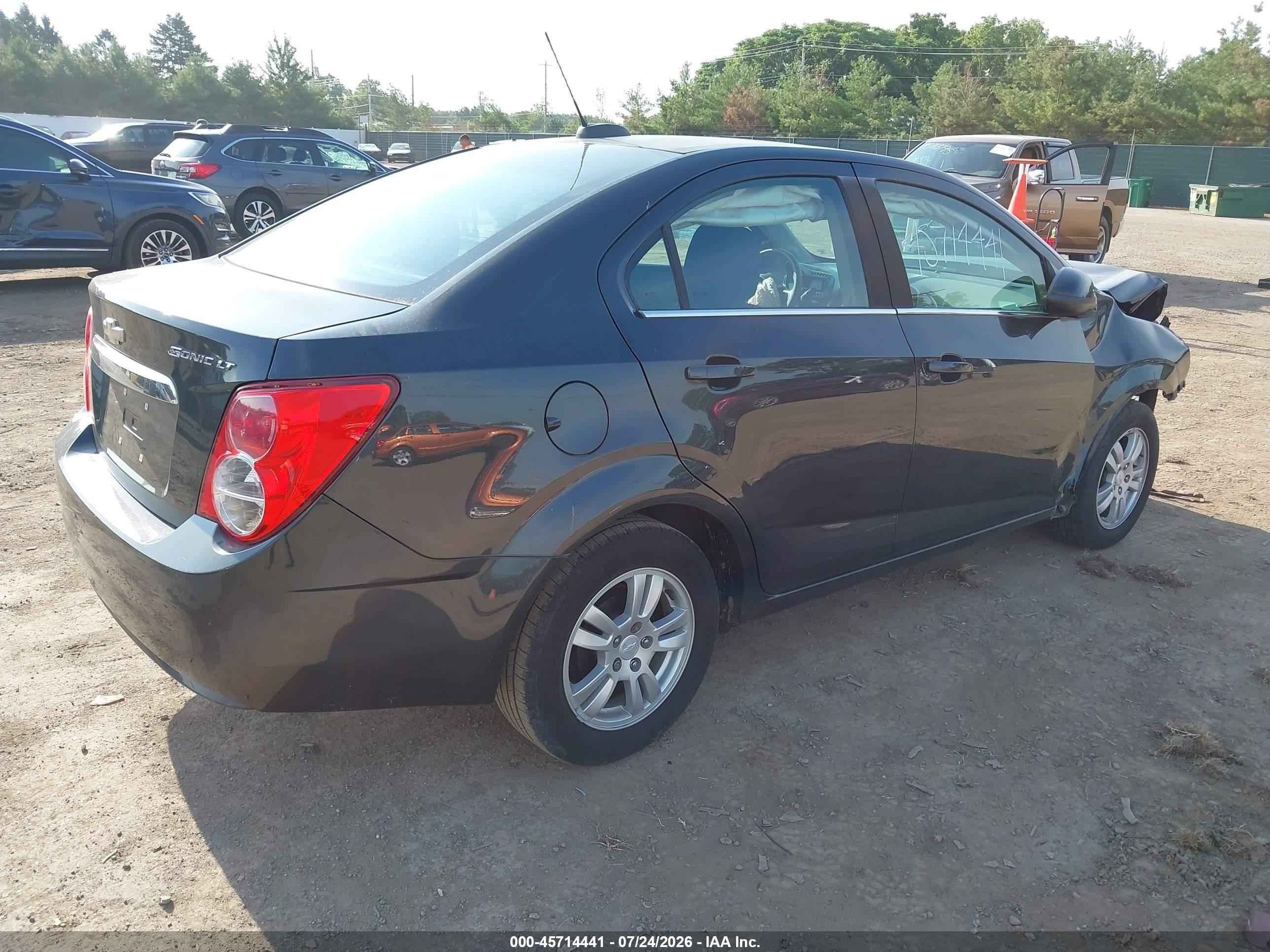 2015 Chevrolet Sonic Lt Auto Gray vin: 1G1JC5SH5F4178041