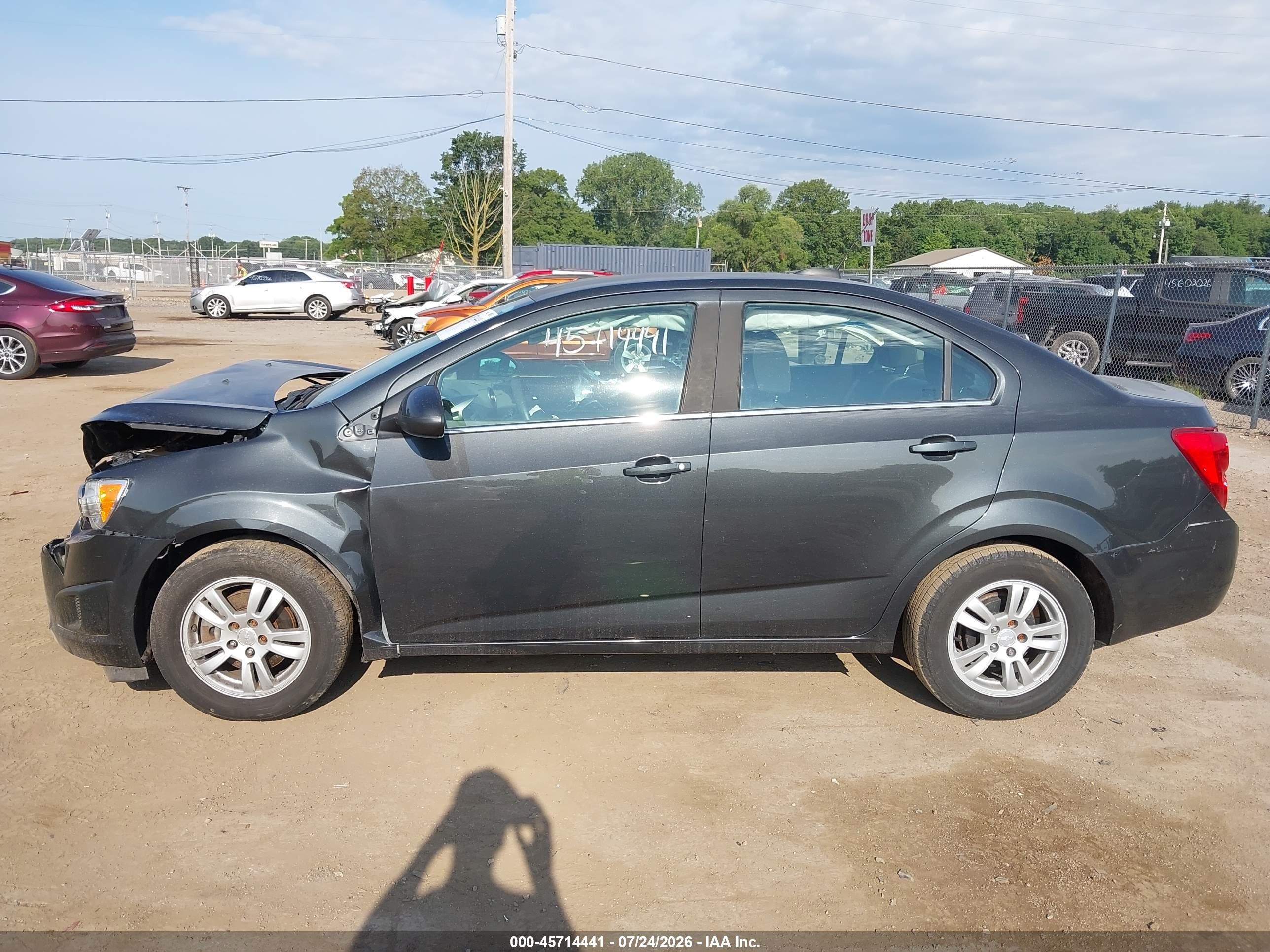 2015 Chevrolet Sonic Lt Auto Gray vin: 1G1JC5SH5F4178041