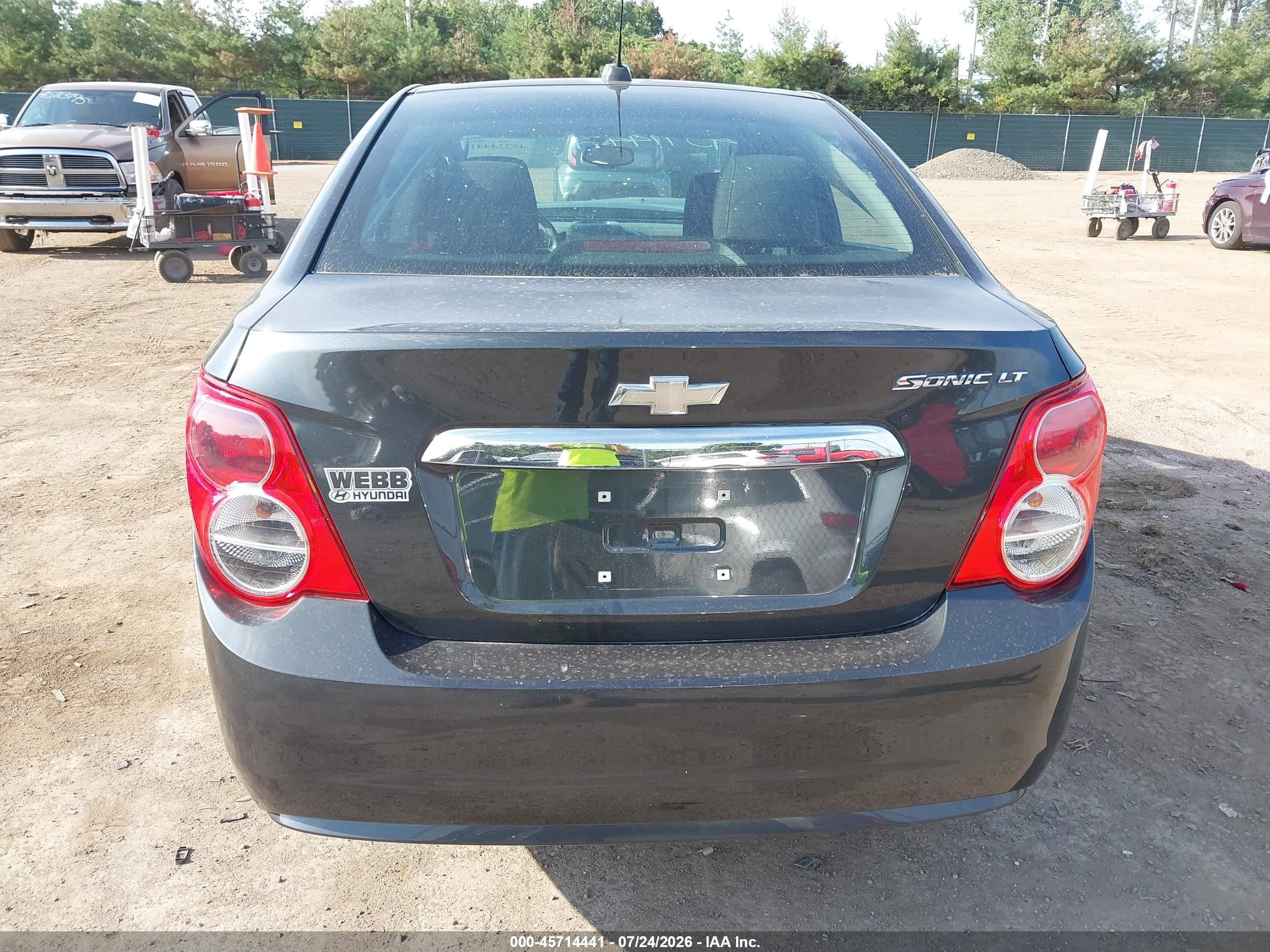 2015 Chevrolet Sonic Lt Auto Gray vin: 1G1JC5SH5F4178041