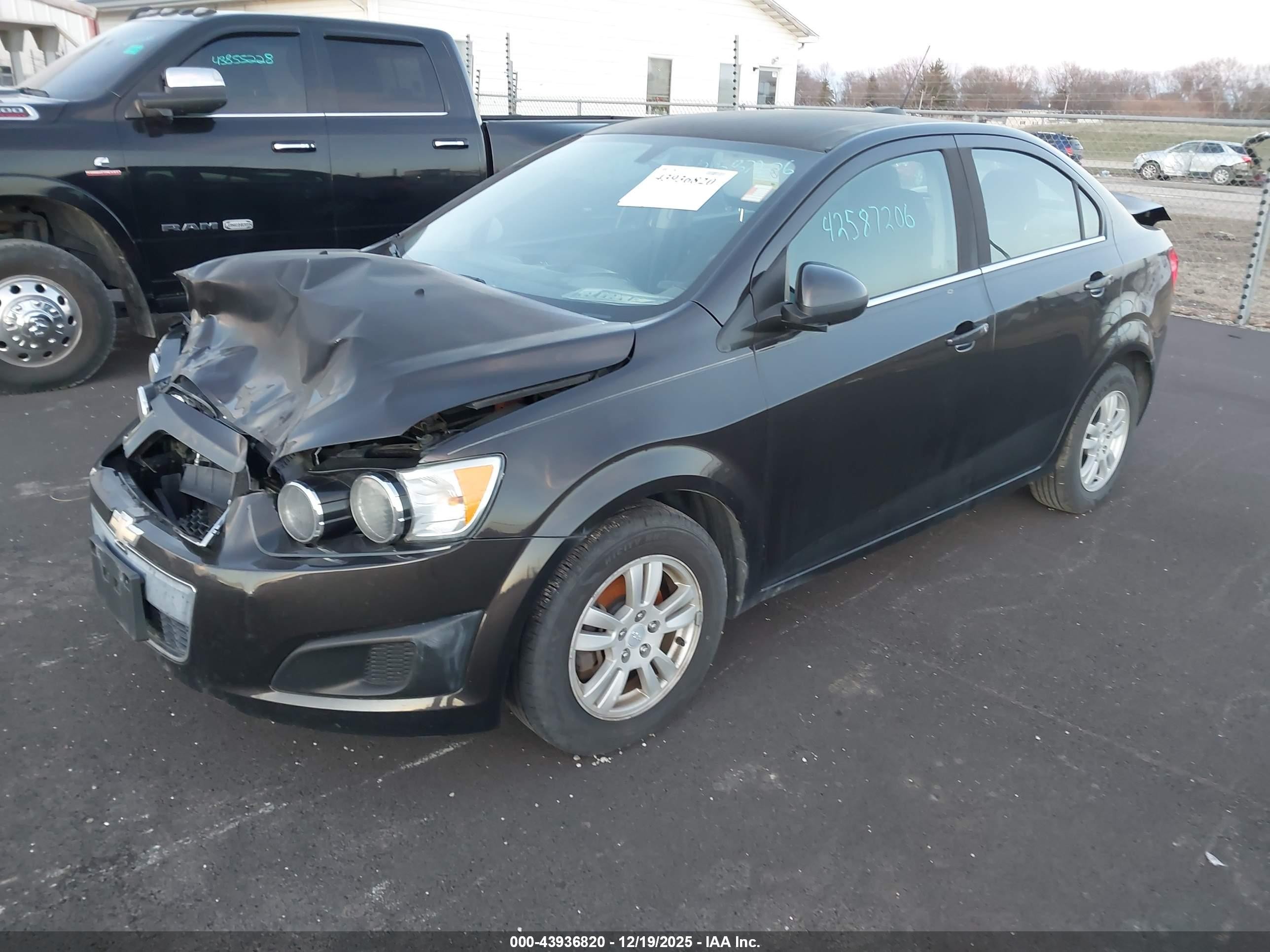 2015 Chevrolet Sonic Lt Auto Black vin: 1G1JC5SH5F4190108