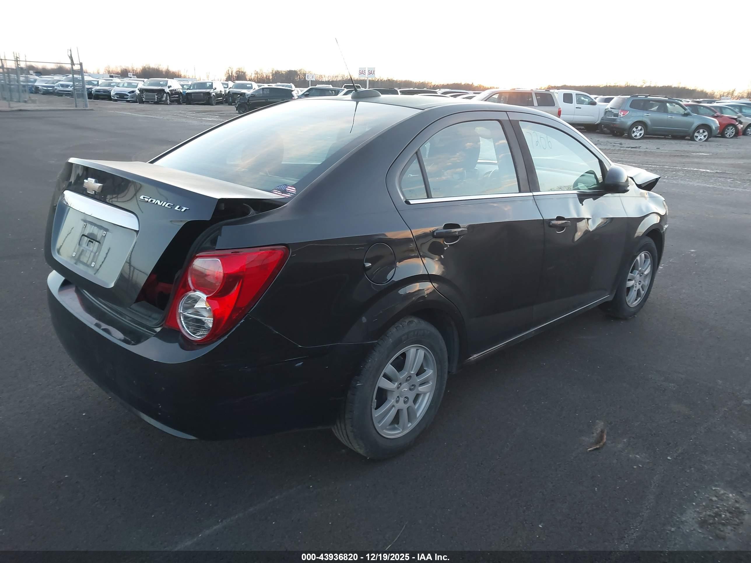 2015 Chevrolet Sonic Lt Auto Black vin: 1G1JC5SH5F4190108