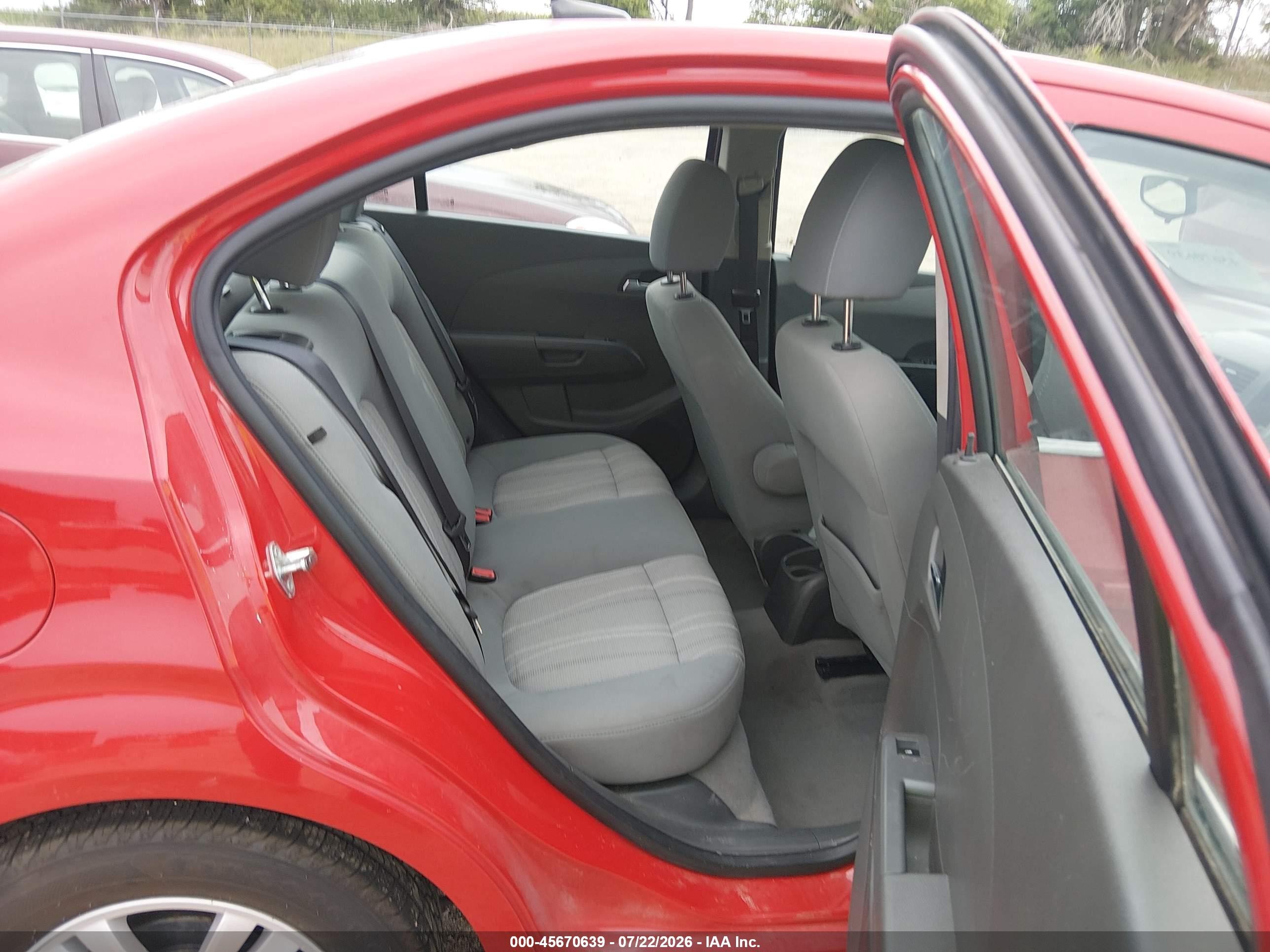 2012 Chevrolet Sonic 2lt Red vin: 1G1JC5SH6C4136859