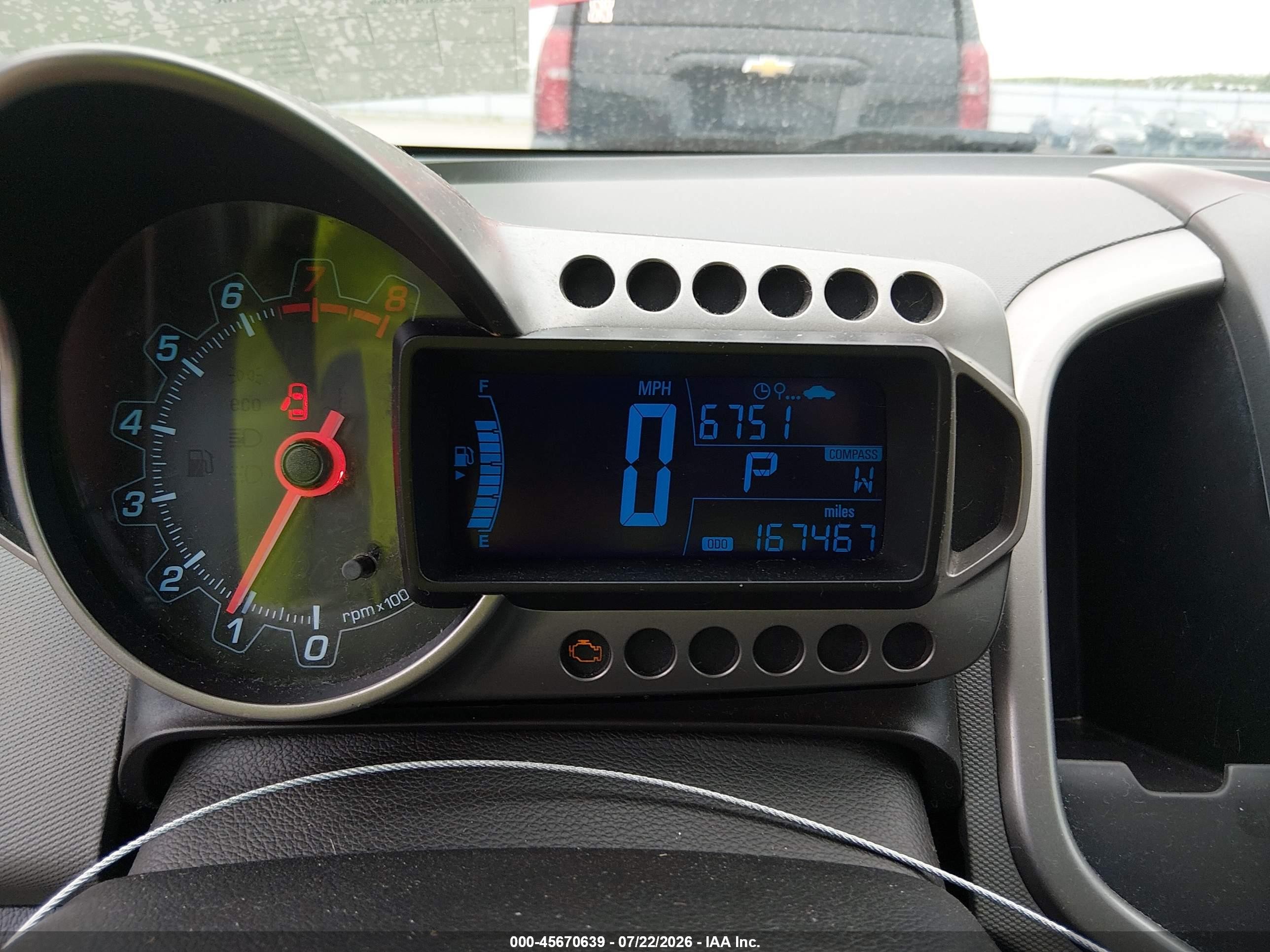 2012 Chevrolet Sonic 2lt Red vin: 1G1JC5SH6C4136859