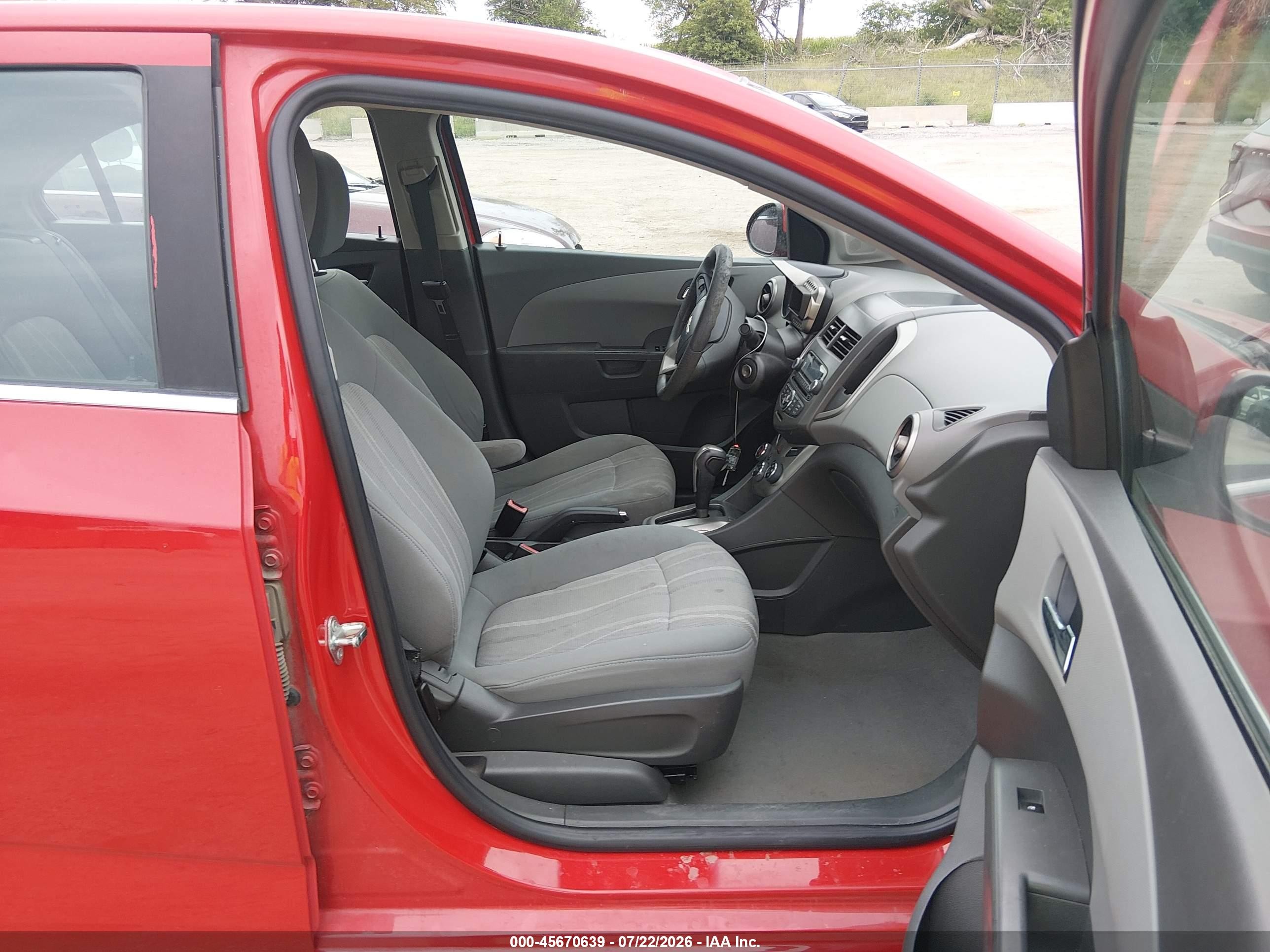 2012 Chevrolet Sonic 2lt Red vin: 1G1JC5SH6C4136859