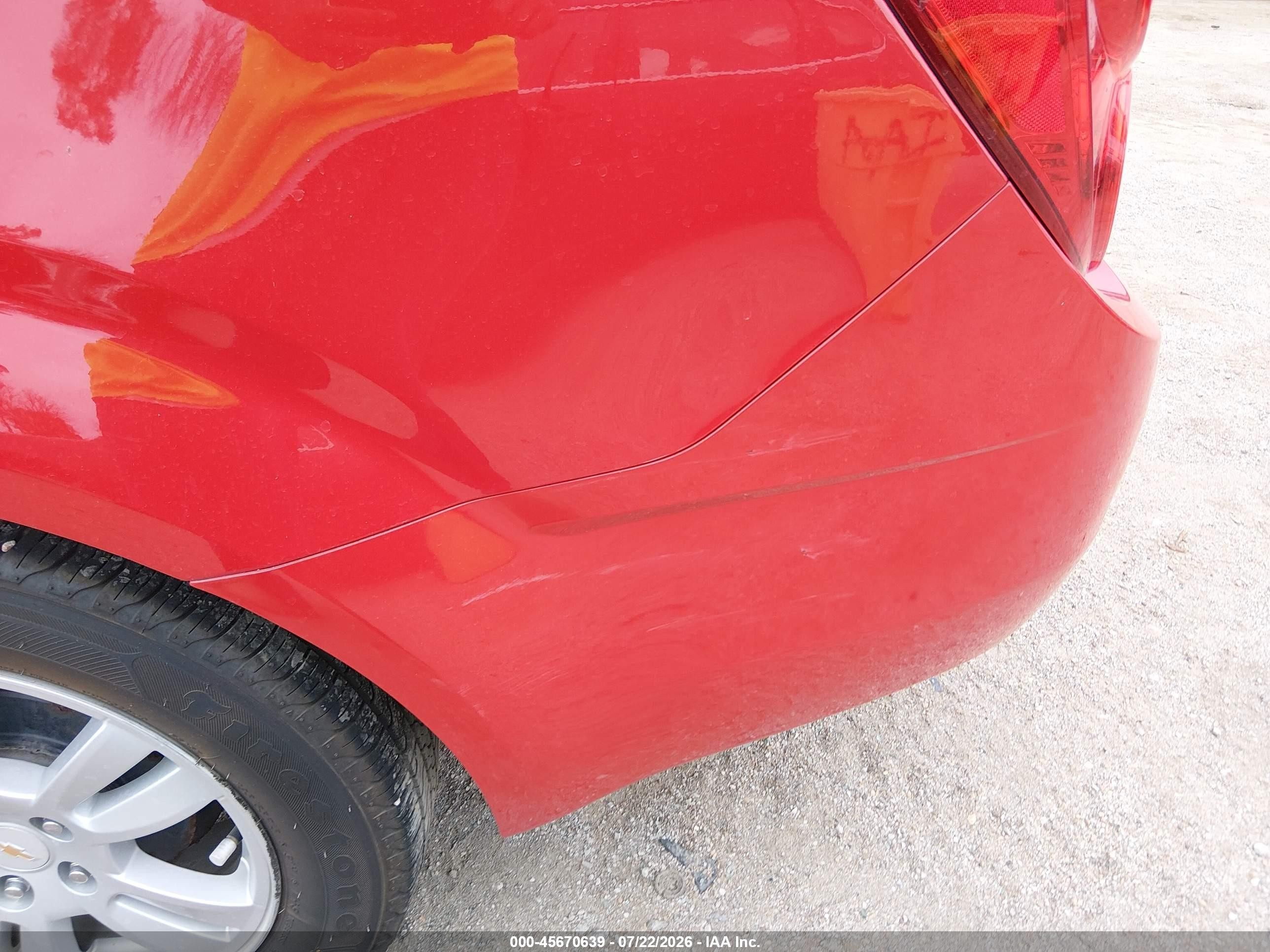 2012 Chevrolet Sonic 2lt Red vin: 1G1JC5SH6C4136859