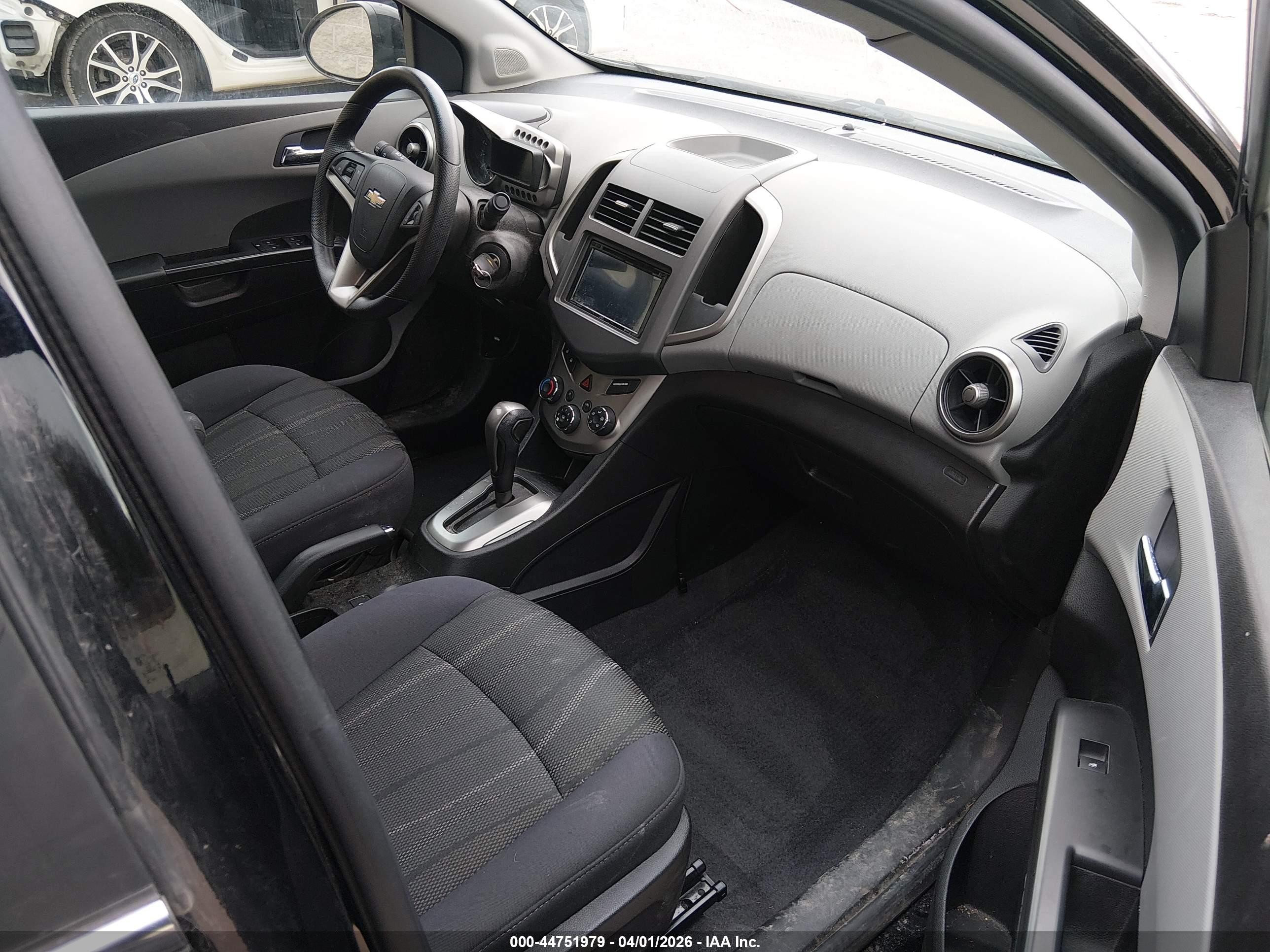 2012 Chevrolet Sonic 2lt Black vin: 1G1JC5SH6C4166458