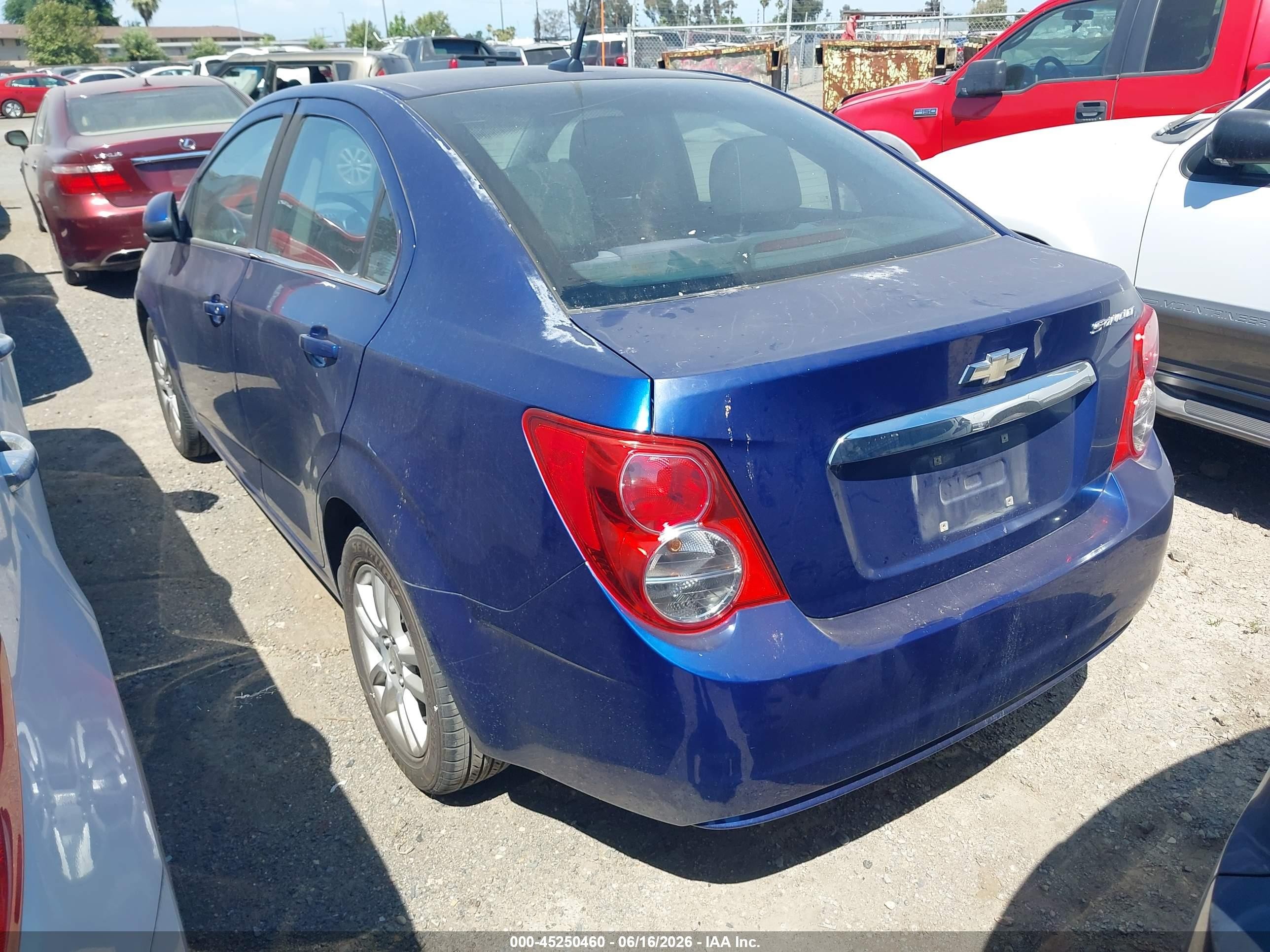 2012 Chevrolet Sonic 2lt Blue vin: 1G1JC5SH6C4220101