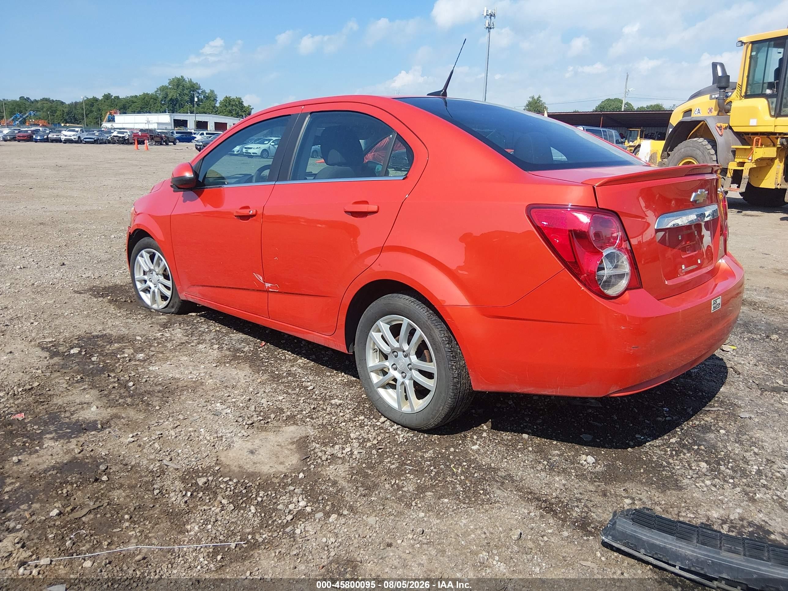 2013 Chevrolet Sonic Lt Auto Red vin: 1G1JC5SH6D4179177
