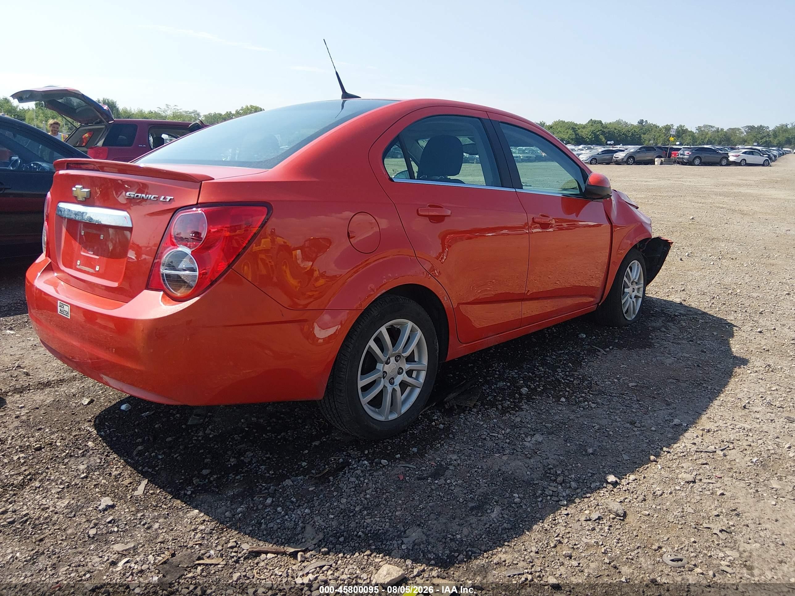2013 Chevrolet Sonic Lt Auto Red vin: 1G1JC5SH6D4179177