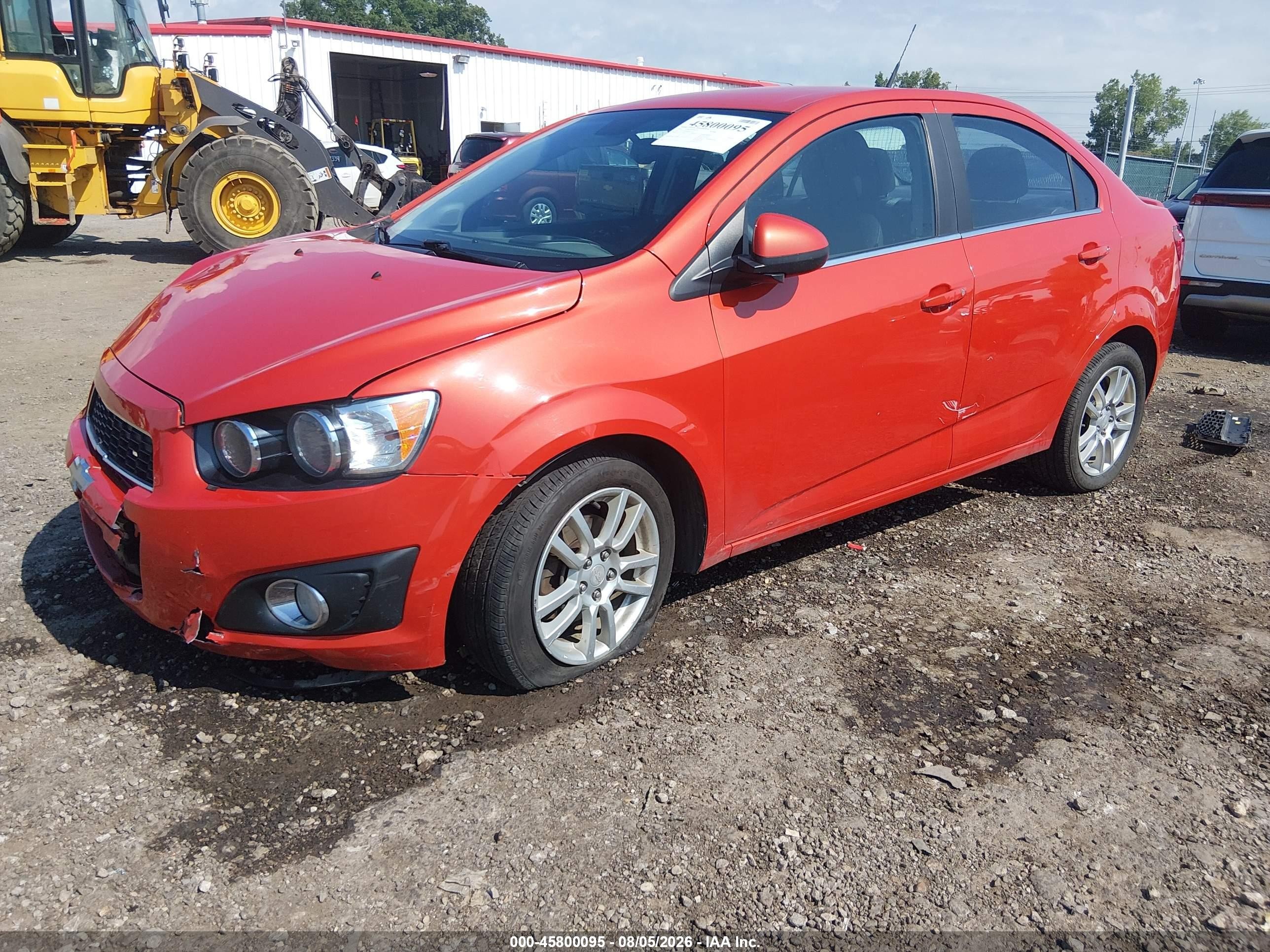 2013 Chevrolet Sonic Lt Auto Red vin: 1G1JC5SH6D4179177