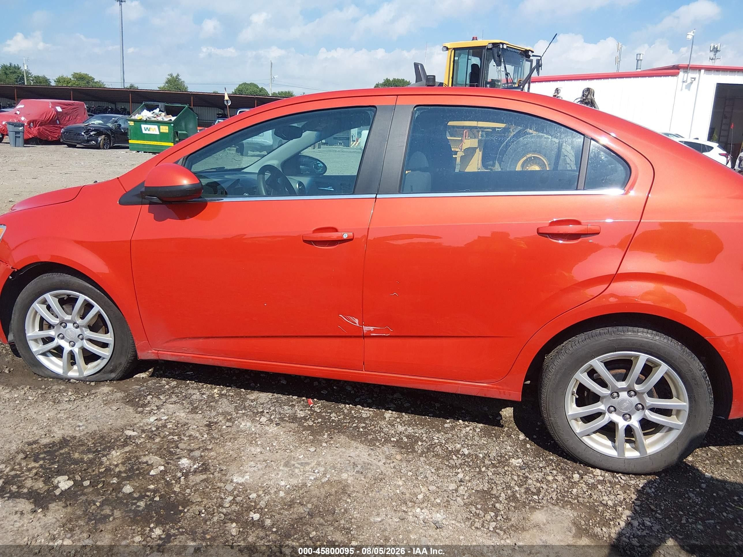 2013 Chevrolet Sonic Lt Auto Red vin: 1G1JC5SH6D4179177
