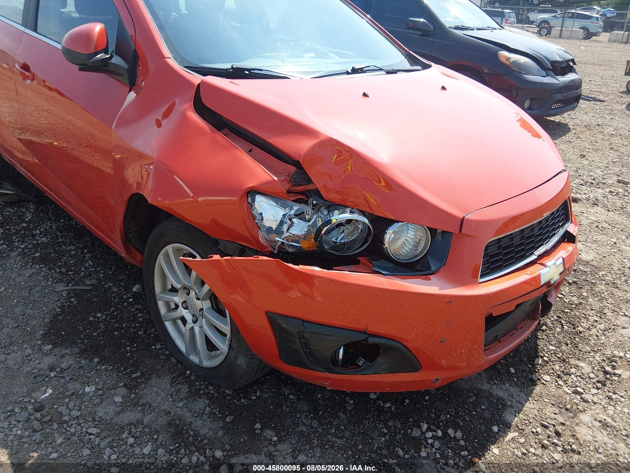 2013 Chevrolet Sonic Lt Auto Red vin: 1G1JC5SH6D4179177