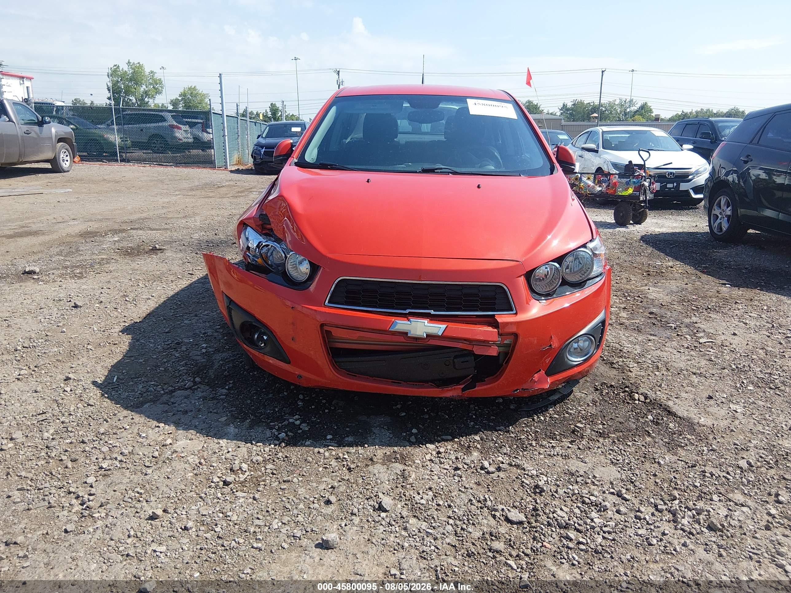 2013 Chevrolet Sonic Lt Auto Red vin: 1G1JC5SH6D4179177