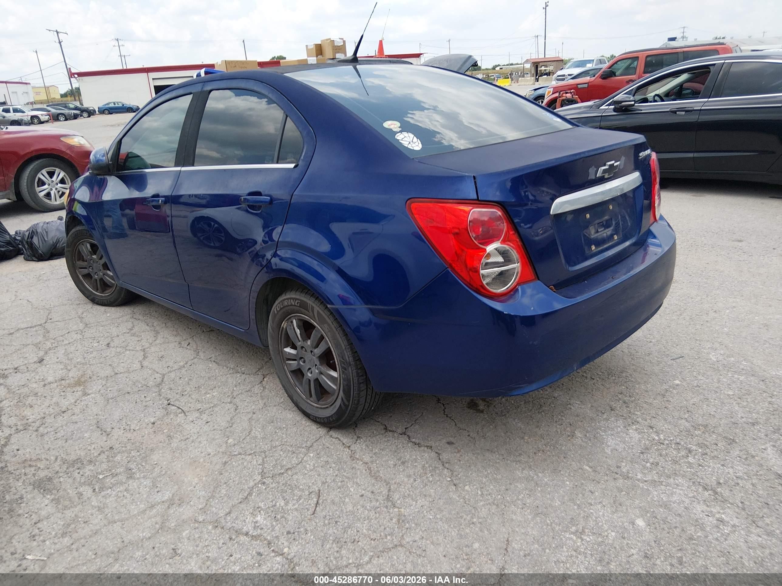 2013 Chevrolet Sonic Lt Auto Blue vin: 1G1JC5SH6D4242620