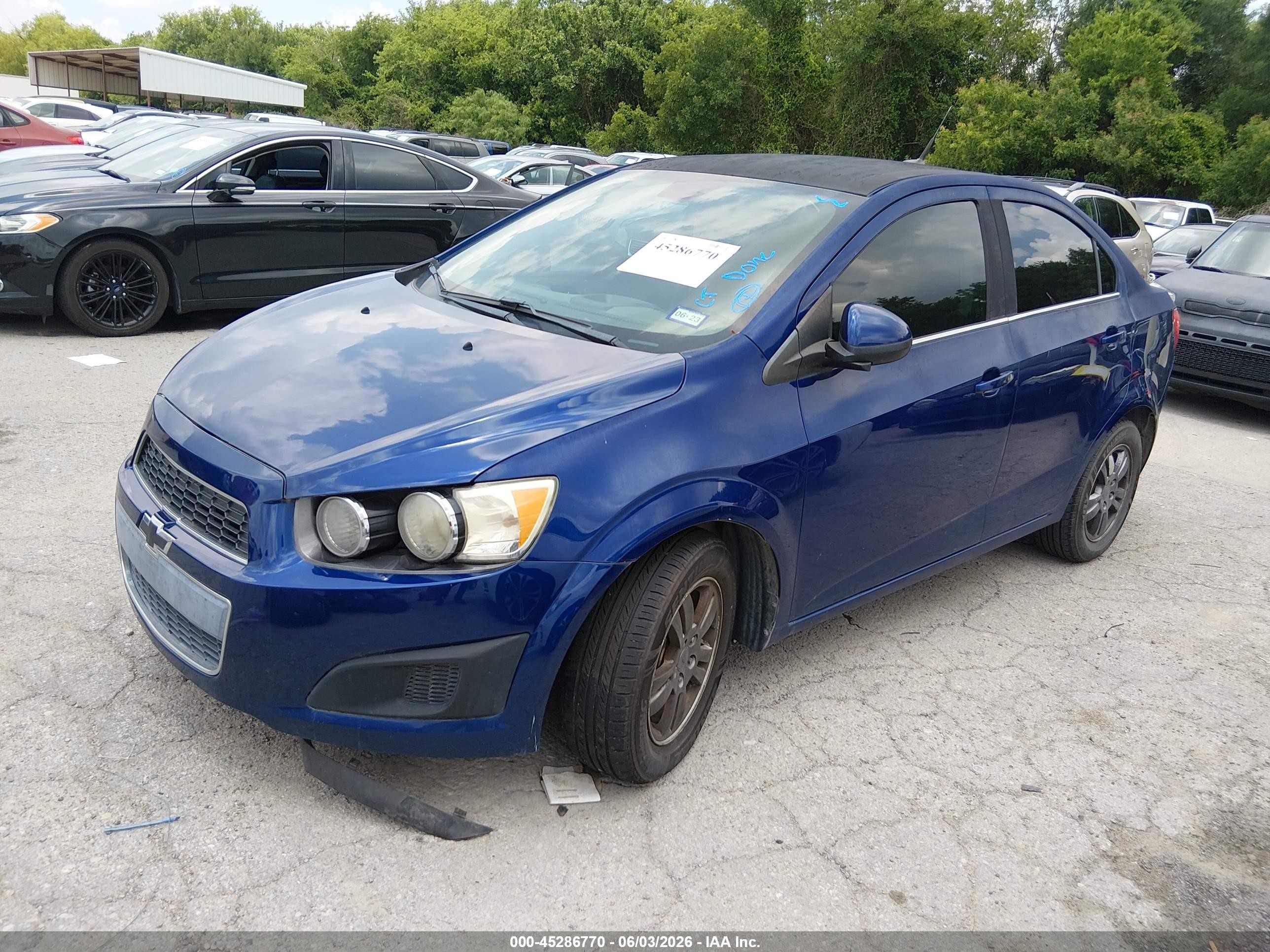 2013 Chevrolet Sonic Lt Auto Blue vin: 1G1JC5SH6D4242620