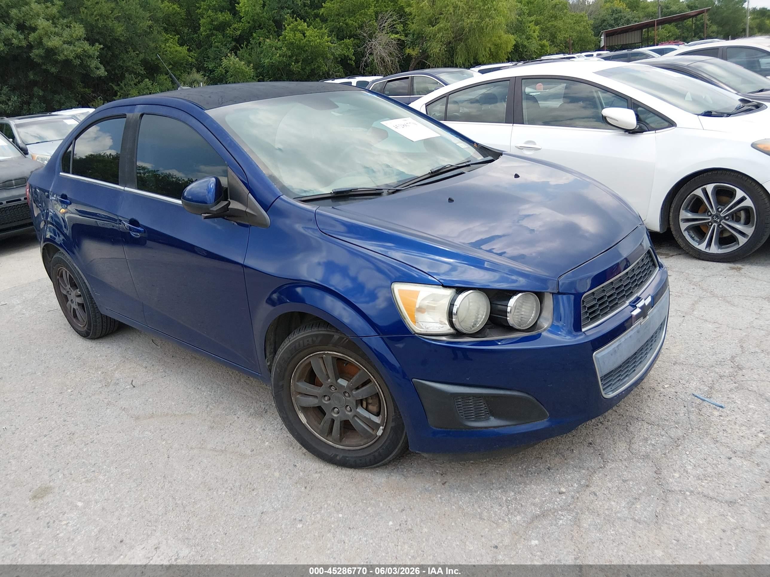 2013 Chevrolet Sonic Lt Auto Blue vin: 1G1JC5SH6D4242620