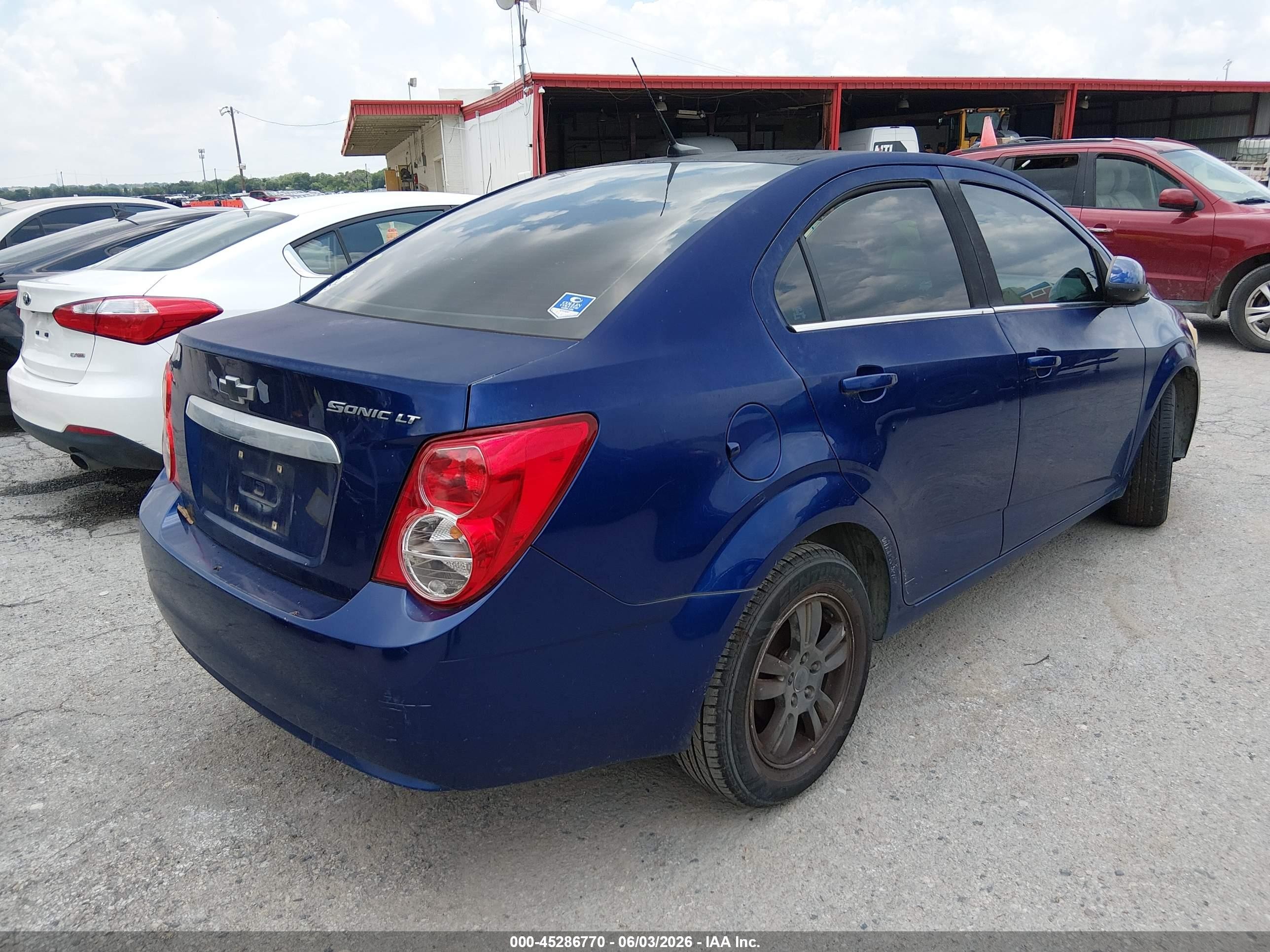 2013 Chevrolet Sonic Lt Auto Blue vin: 1G1JC5SH6D4242620