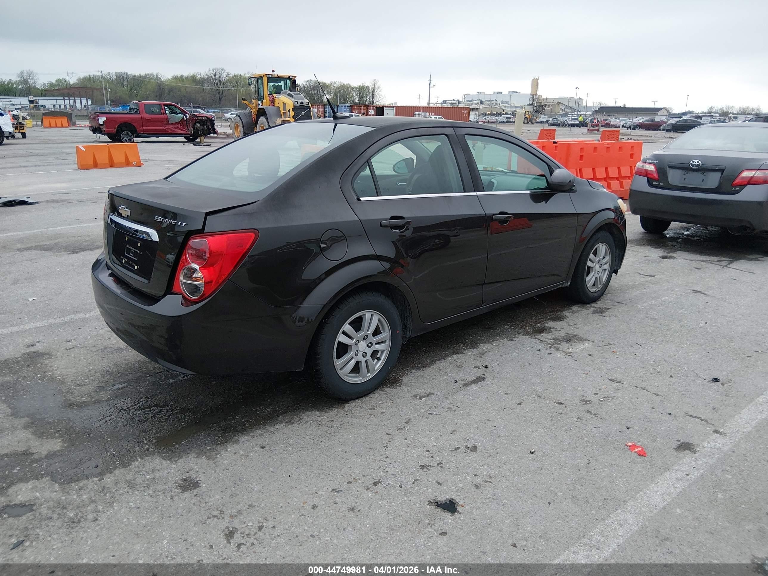 2013 Chevrolet Sonic Lt Auto Black vin: 1G1JC5SH6D4246120