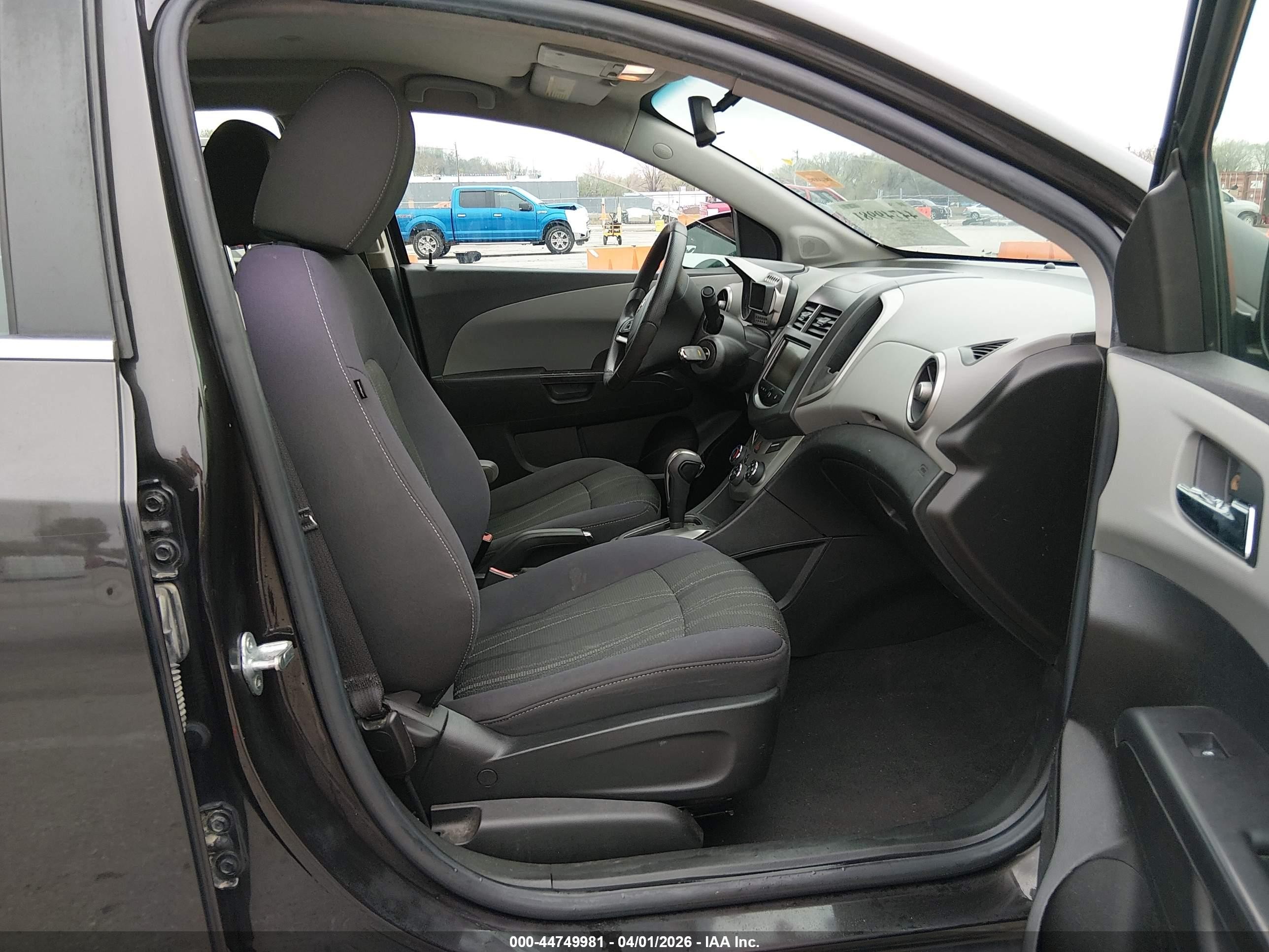 2013 Chevrolet Sonic Lt Auto Black vin: 1G1JC5SH6D4246120