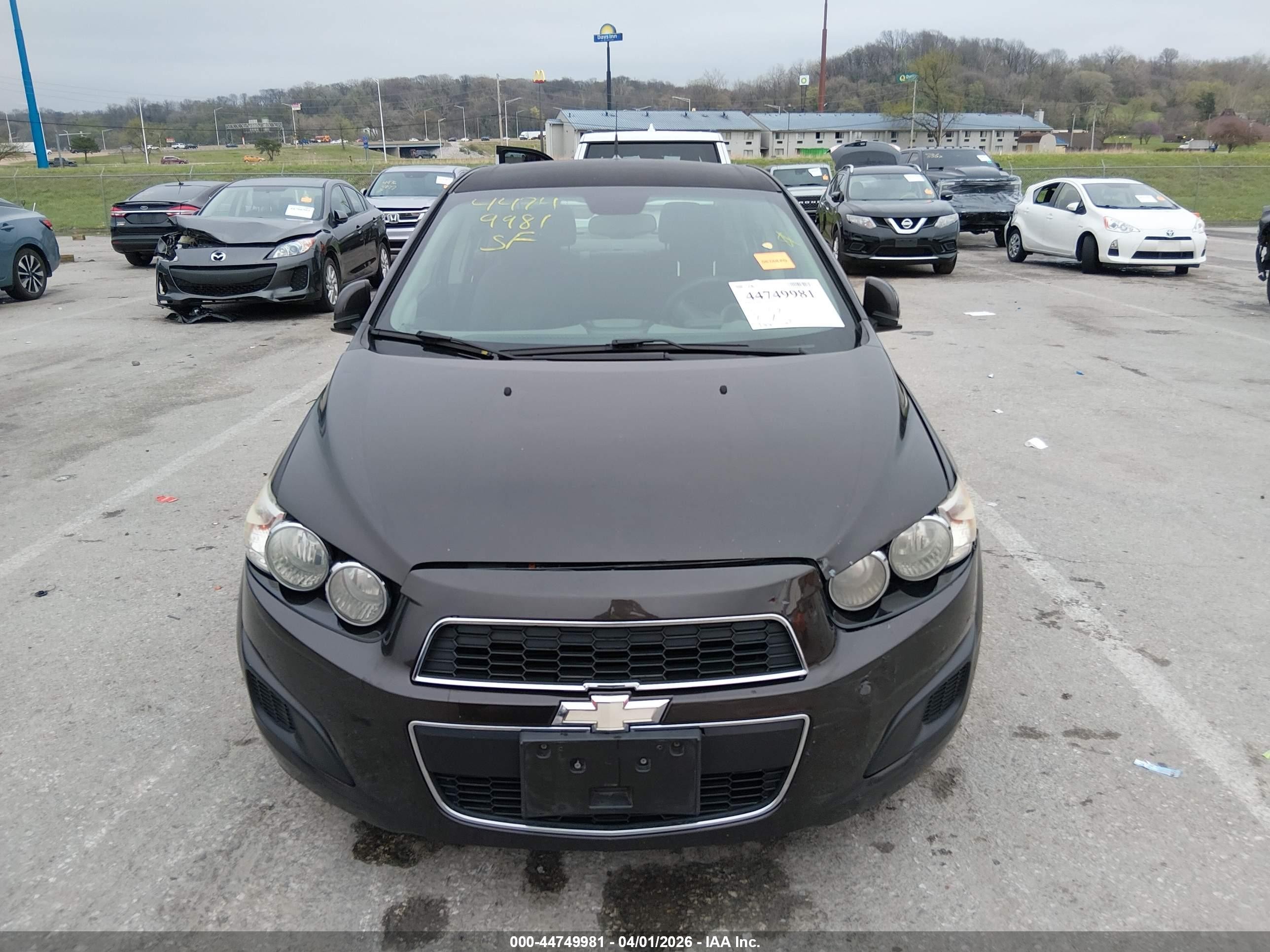 2013 Chevrolet Sonic Lt Auto Black vin: 1G1JC5SH6D4246120