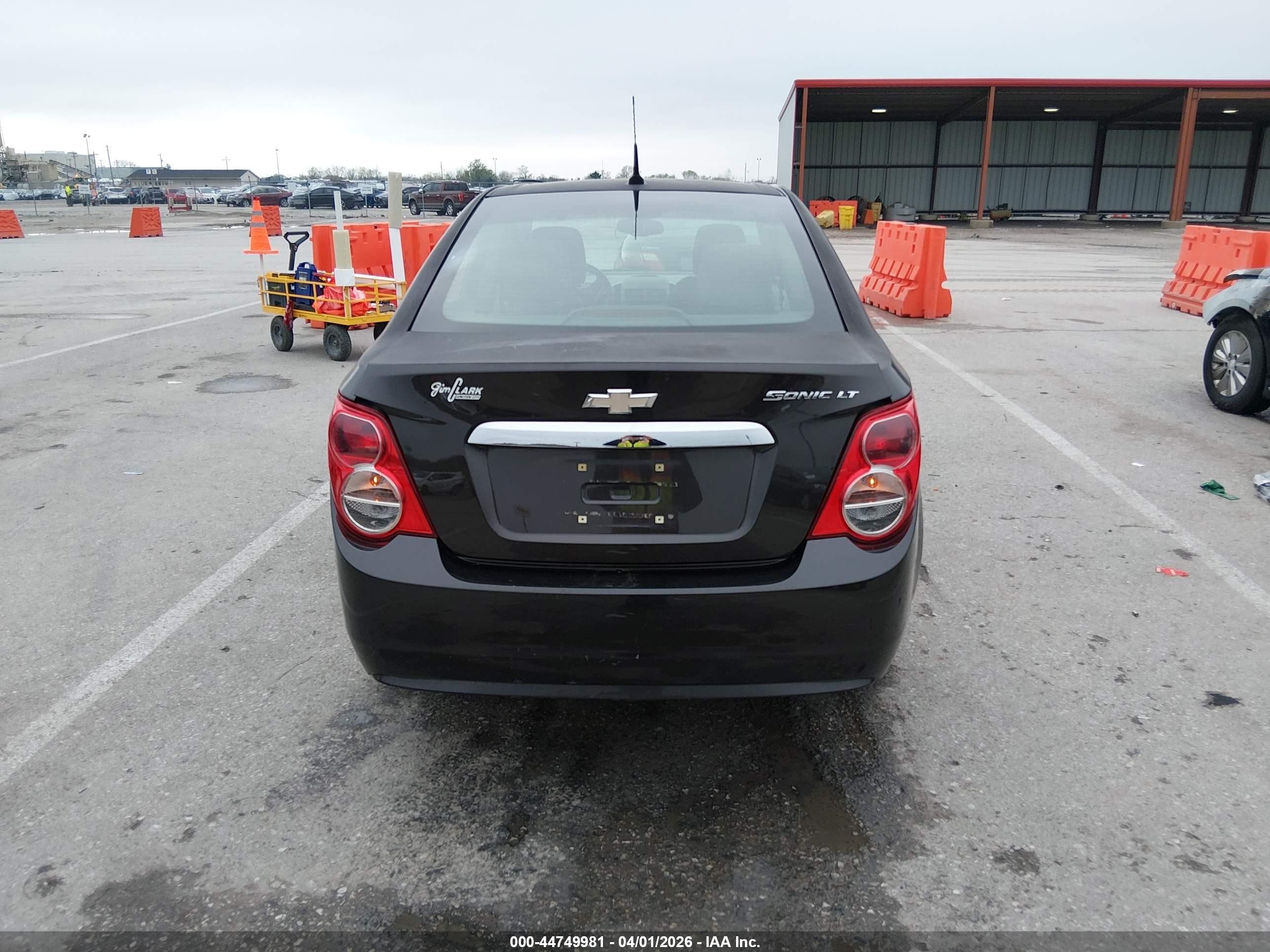 2013 Chevrolet Sonic Lt Auto Black vin: 1G1JC5SH6D4246120