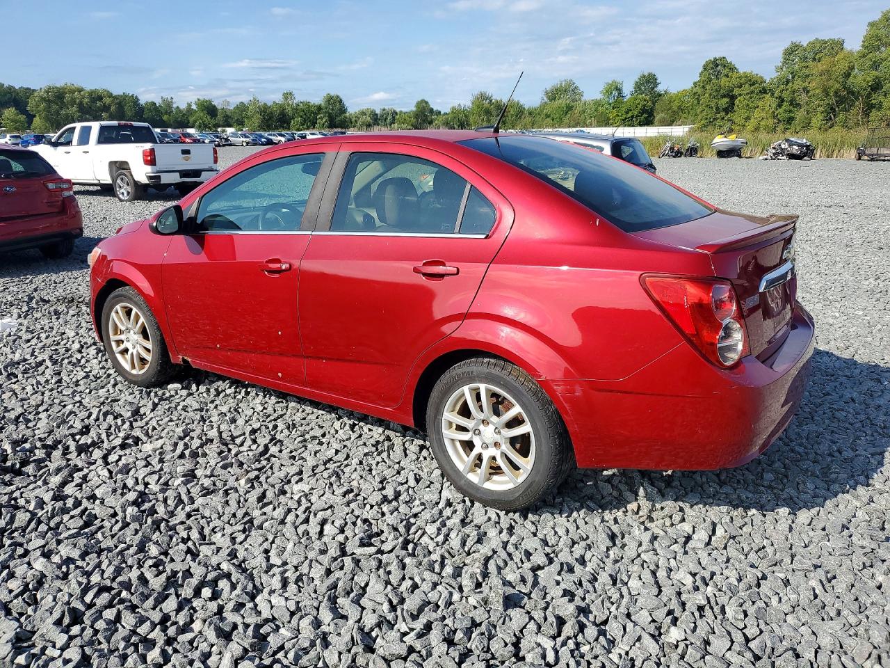 2014 Chevrolet Sonic Lt Red vin: 1G1JC5SH6E4140638