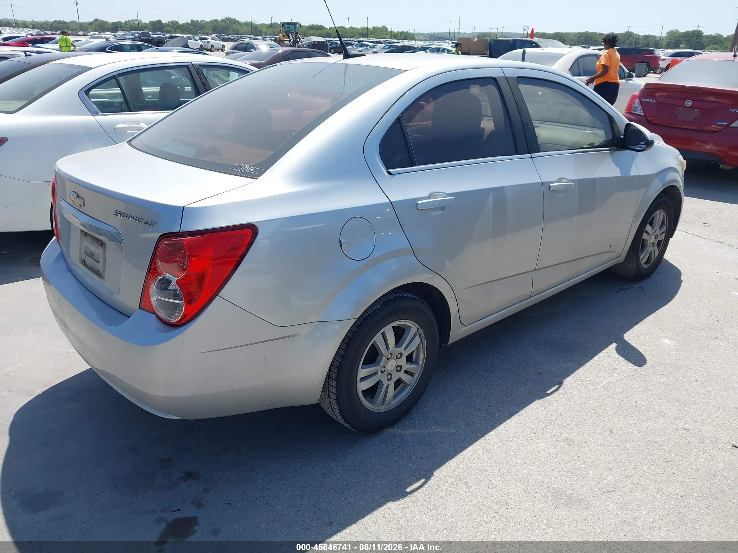 2014 Chevrolet Sonic Lt Auto Silver vin: 1G1JC5SH6E4172893