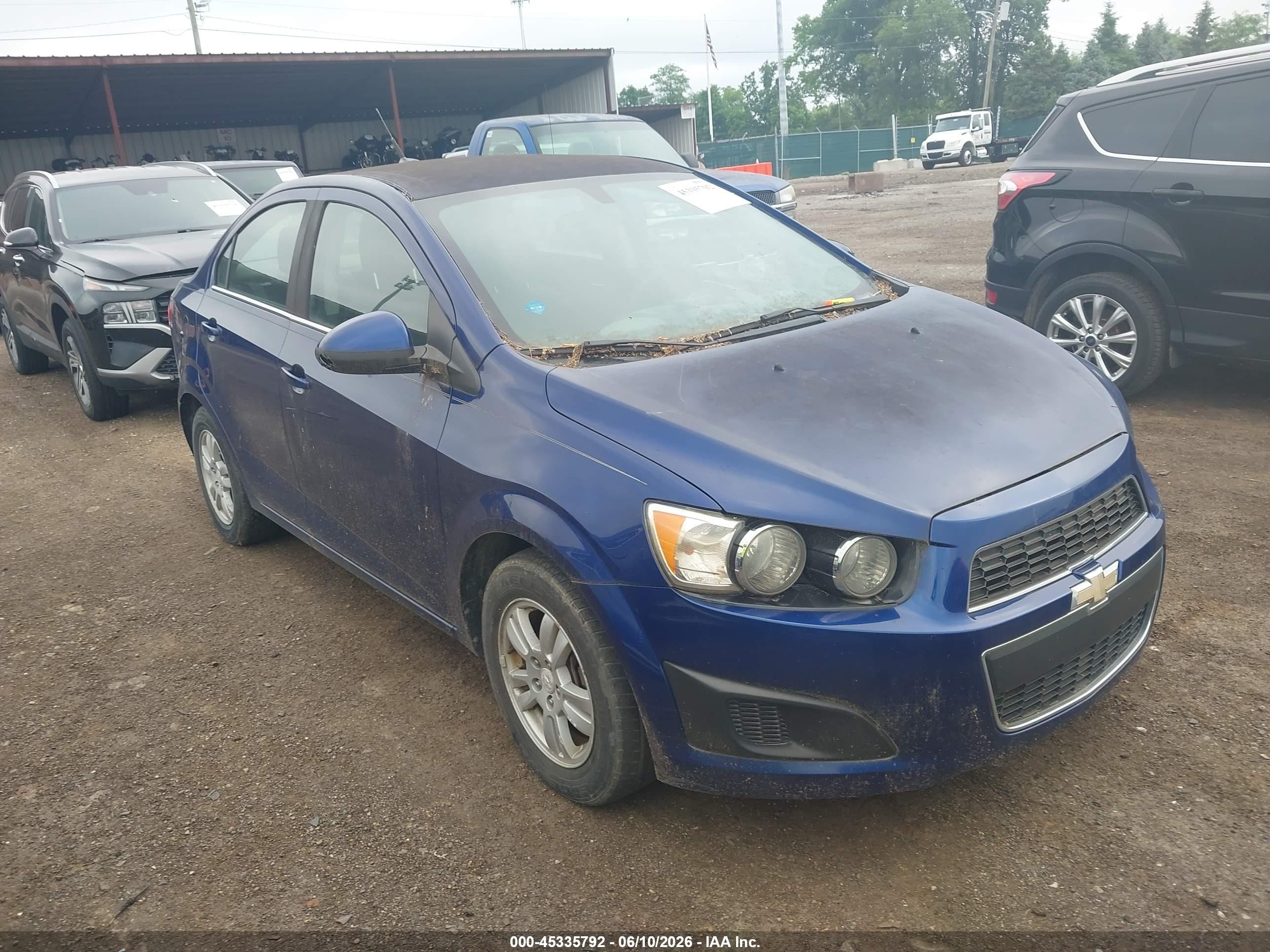 2014 Chevrolet Sonic Lt Auto Blue vin: 1G1JC5SH6E4230727